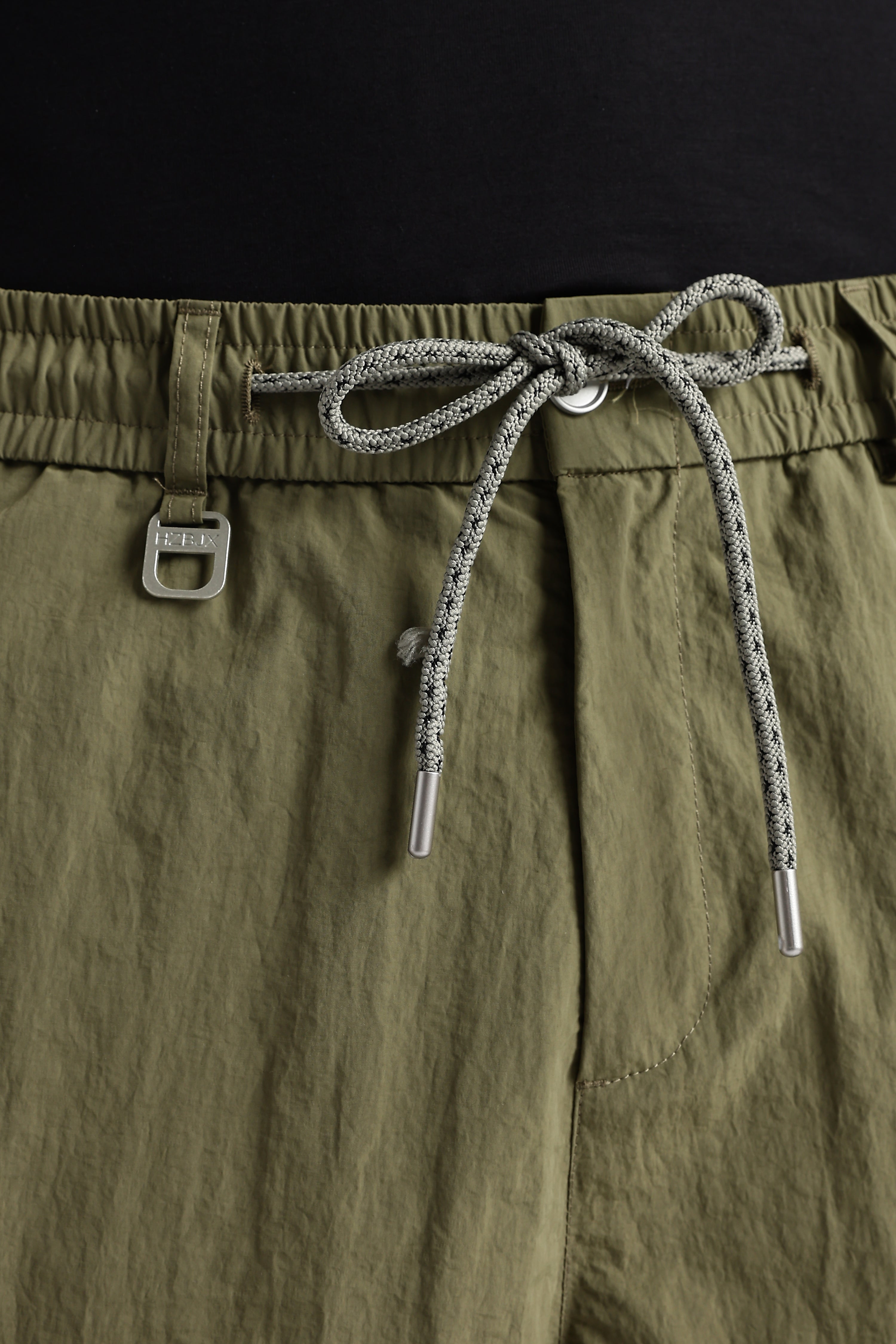 Men Streetwear Utility Drawcord Bottoms