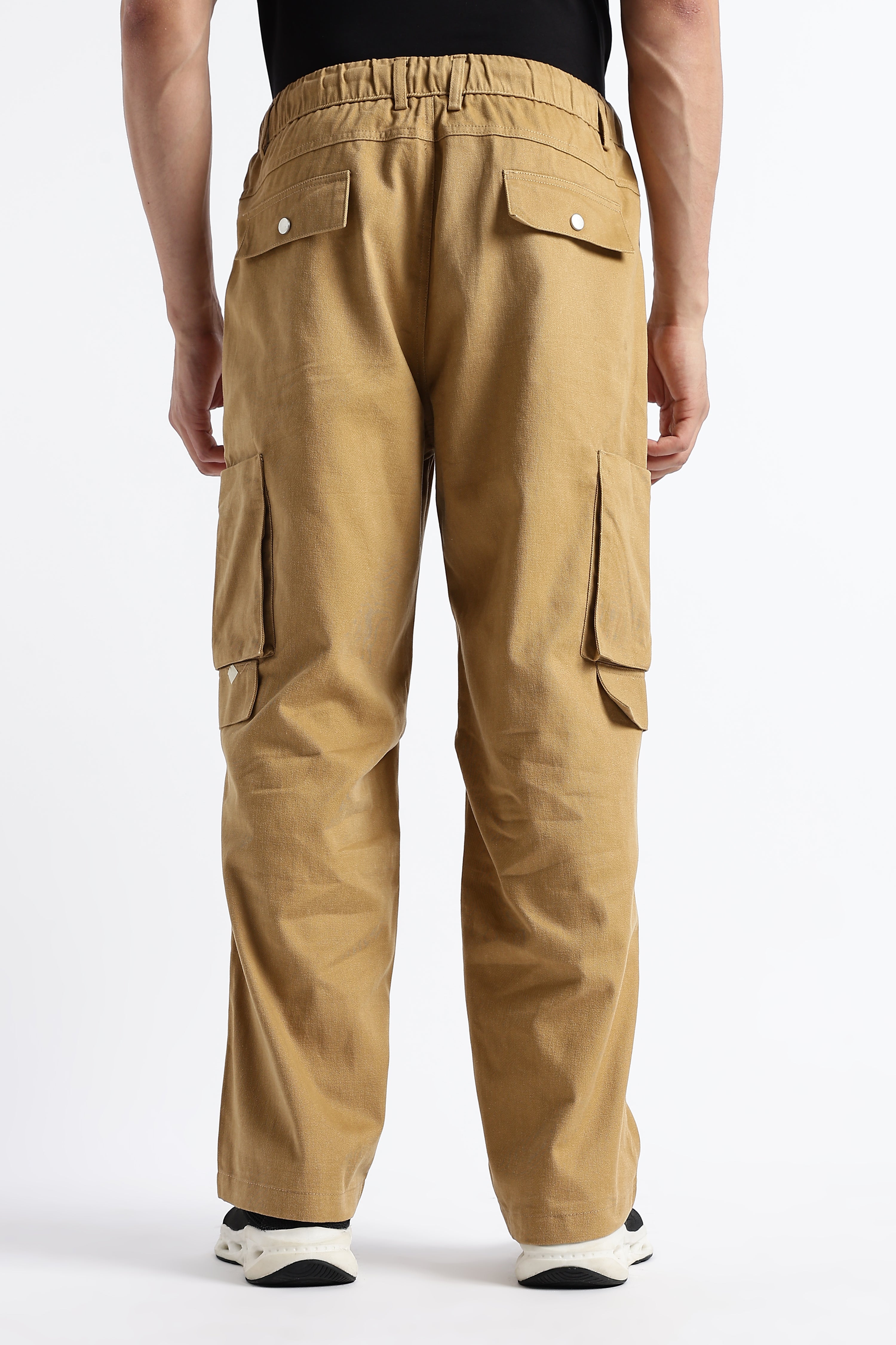 Men Drawstring Cargo Trousers