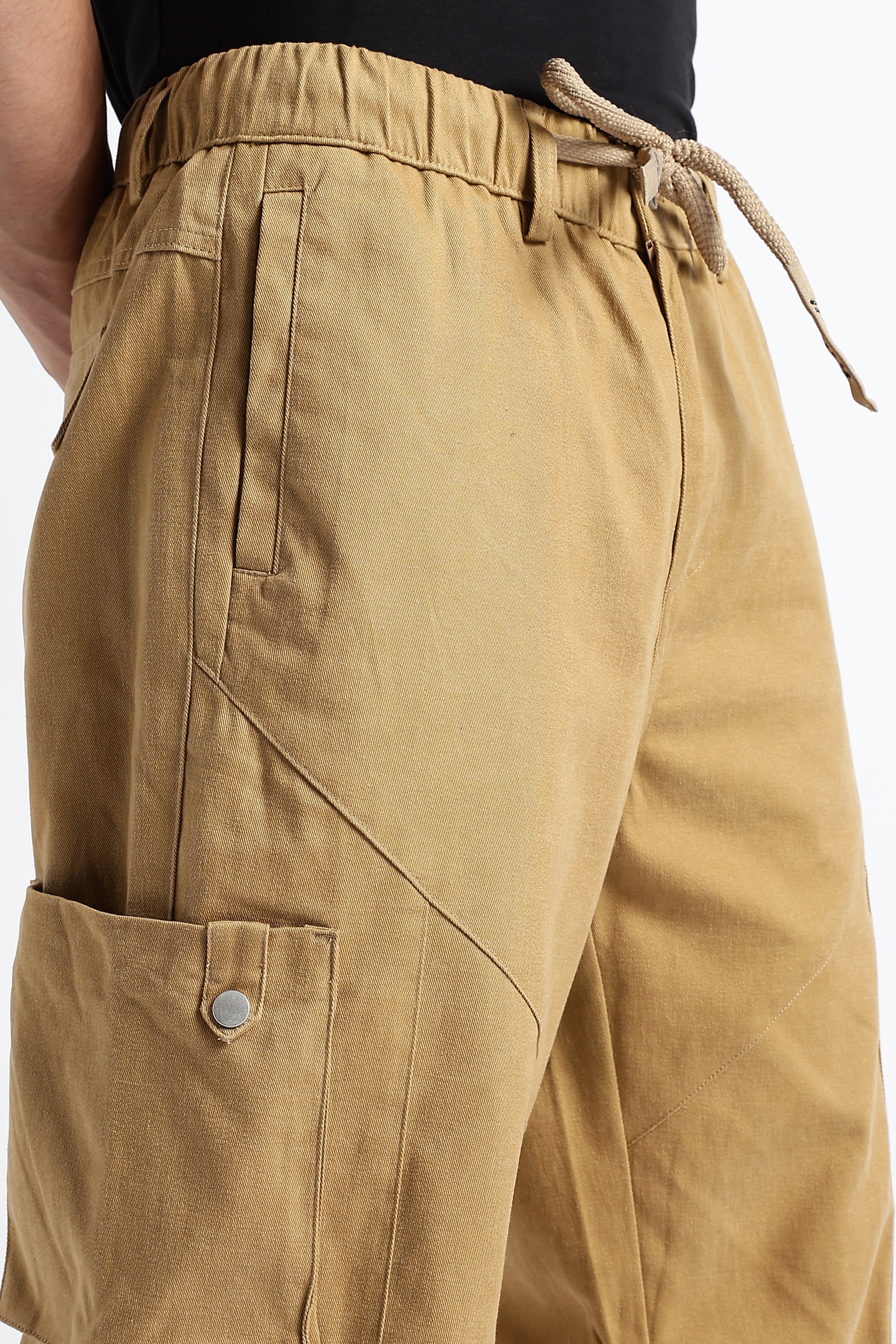 Men Drawstring Cargo Trousers