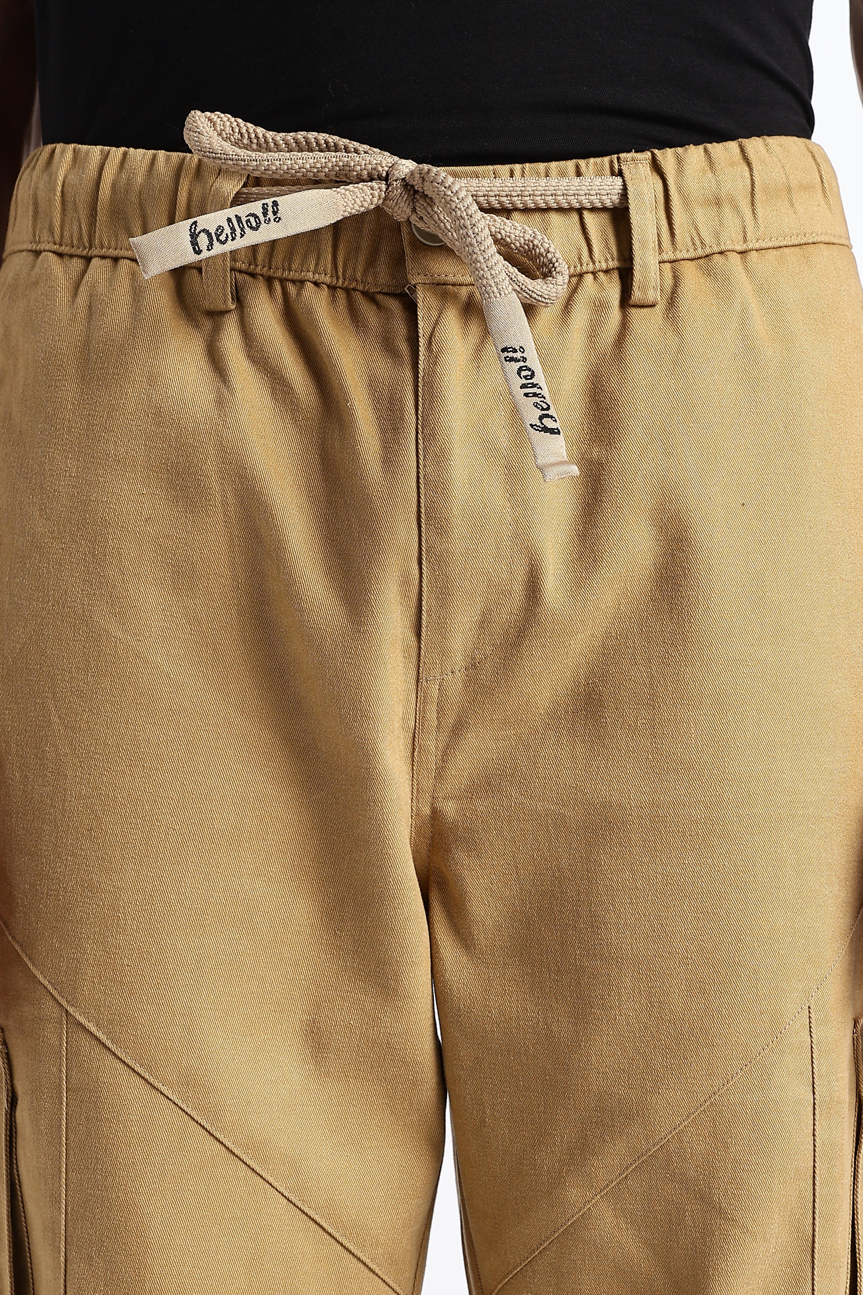 Men Drawstring Cargo Trousers