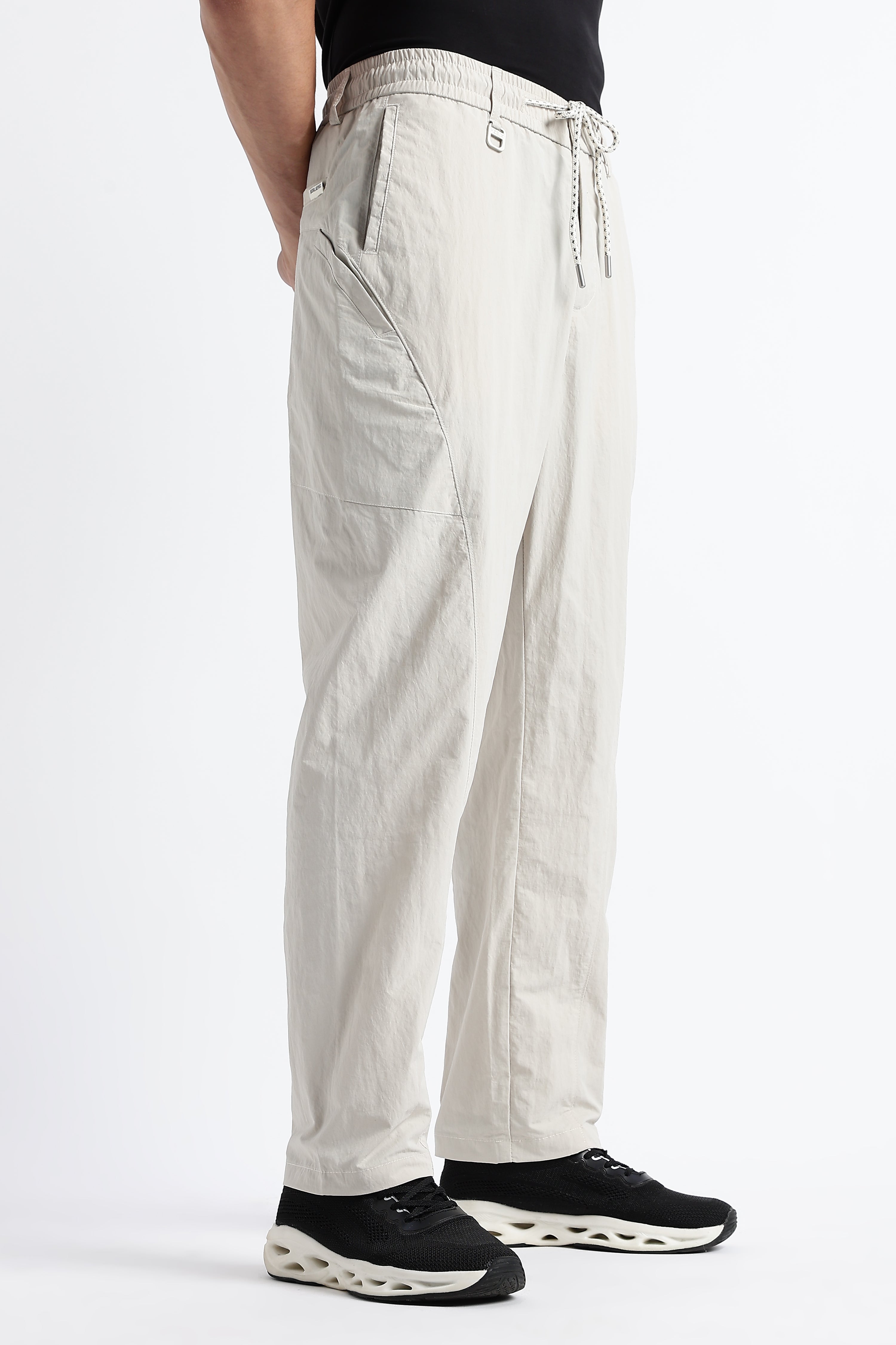 Men Streetwear Utility Drawcord Bottoms