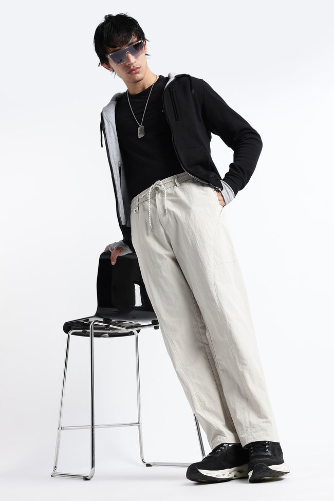 Men Streetwear Utility Drawcord Bottoms