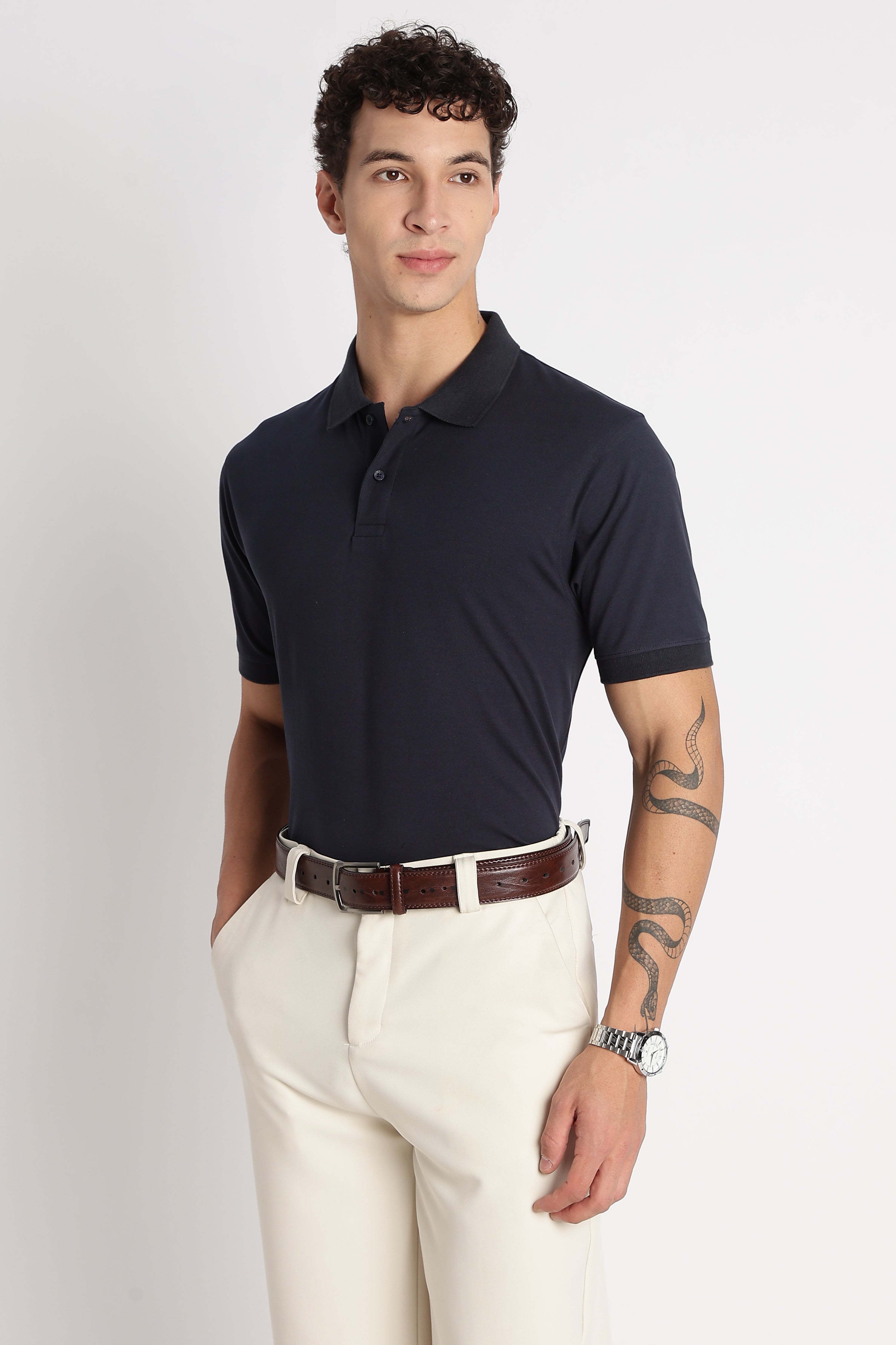 Men Premium Stretch Cotton Polo T-Shirt