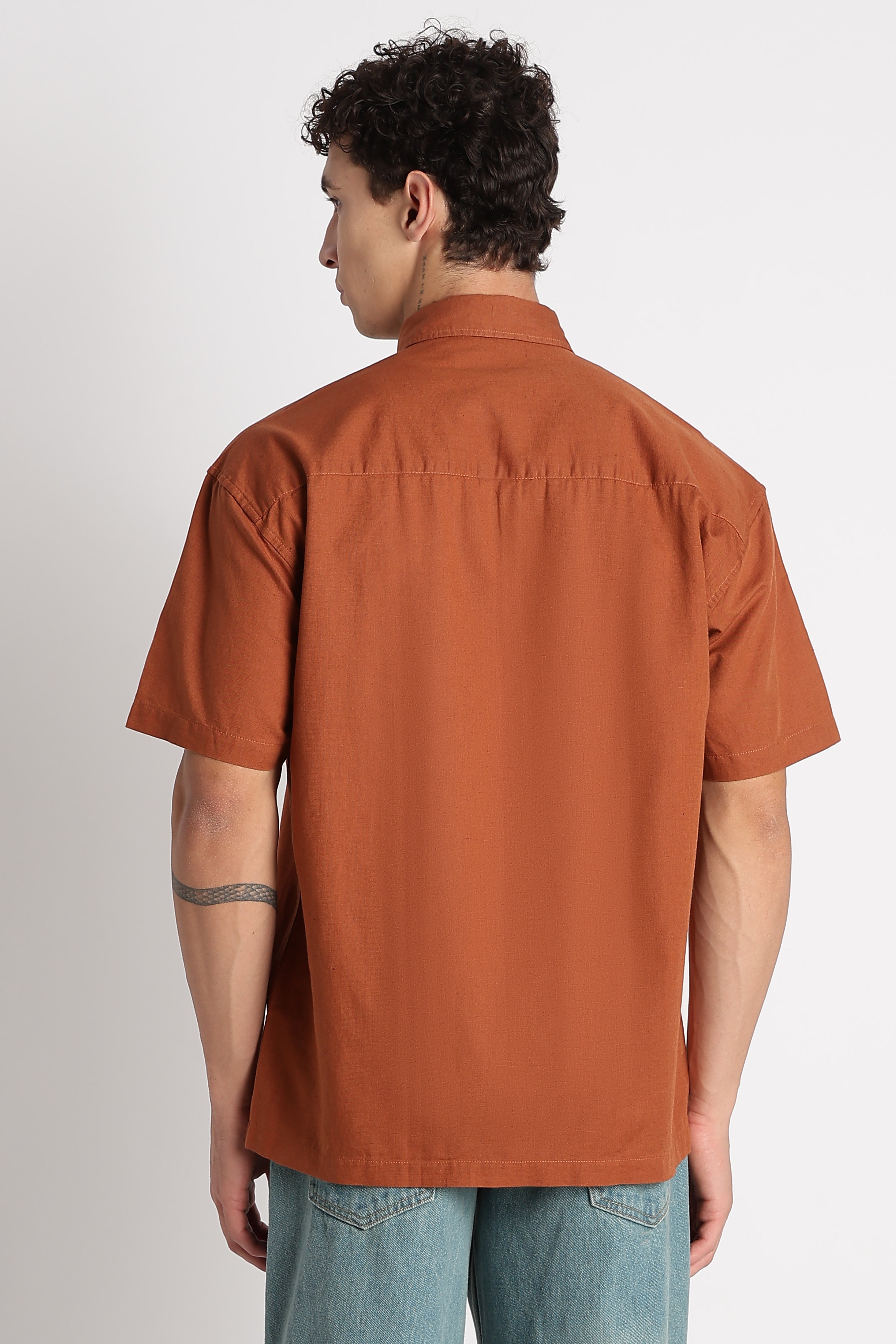 Men Breathable Cotton Linen Shirt