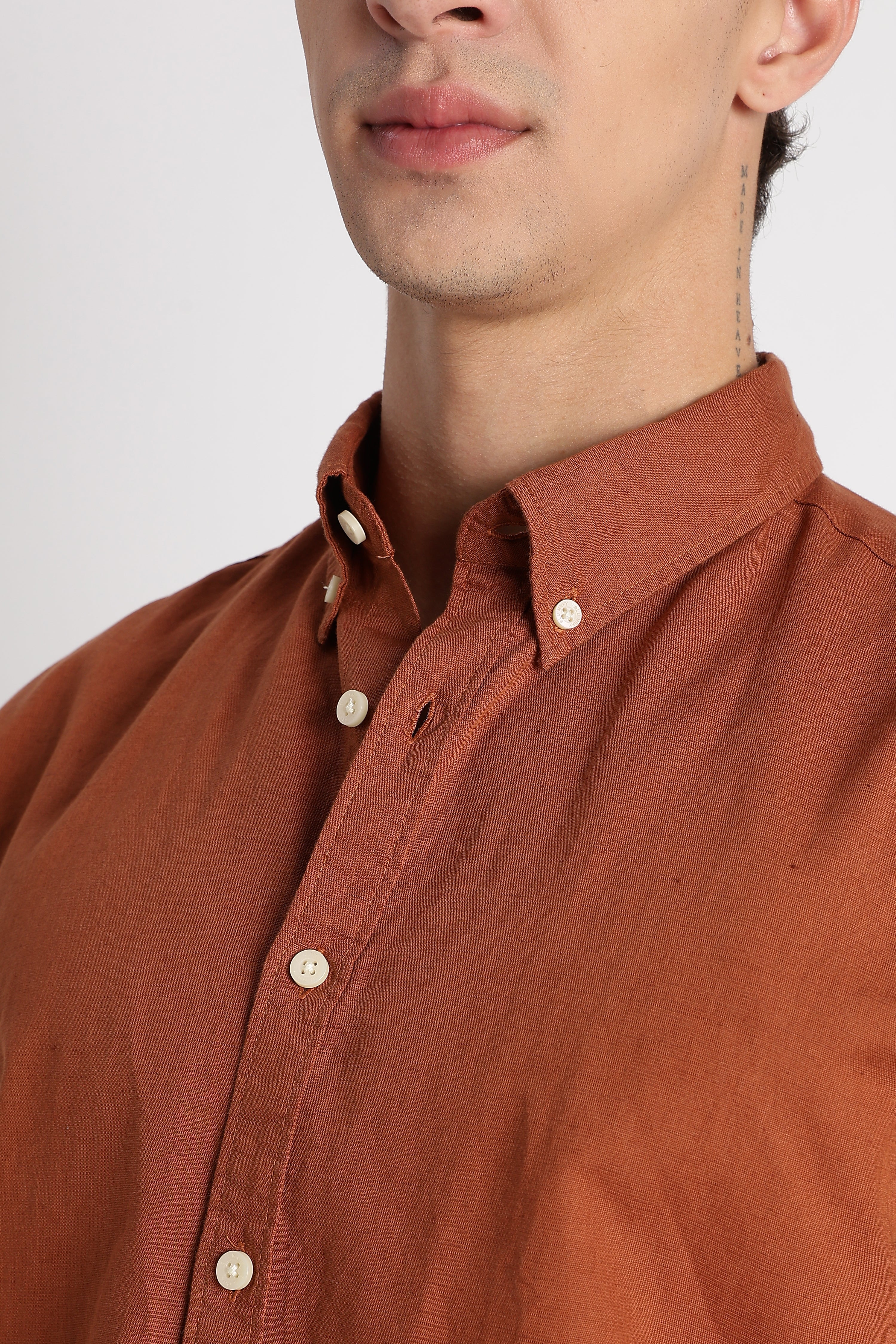 Men Breathable Cotton Linen Shirt