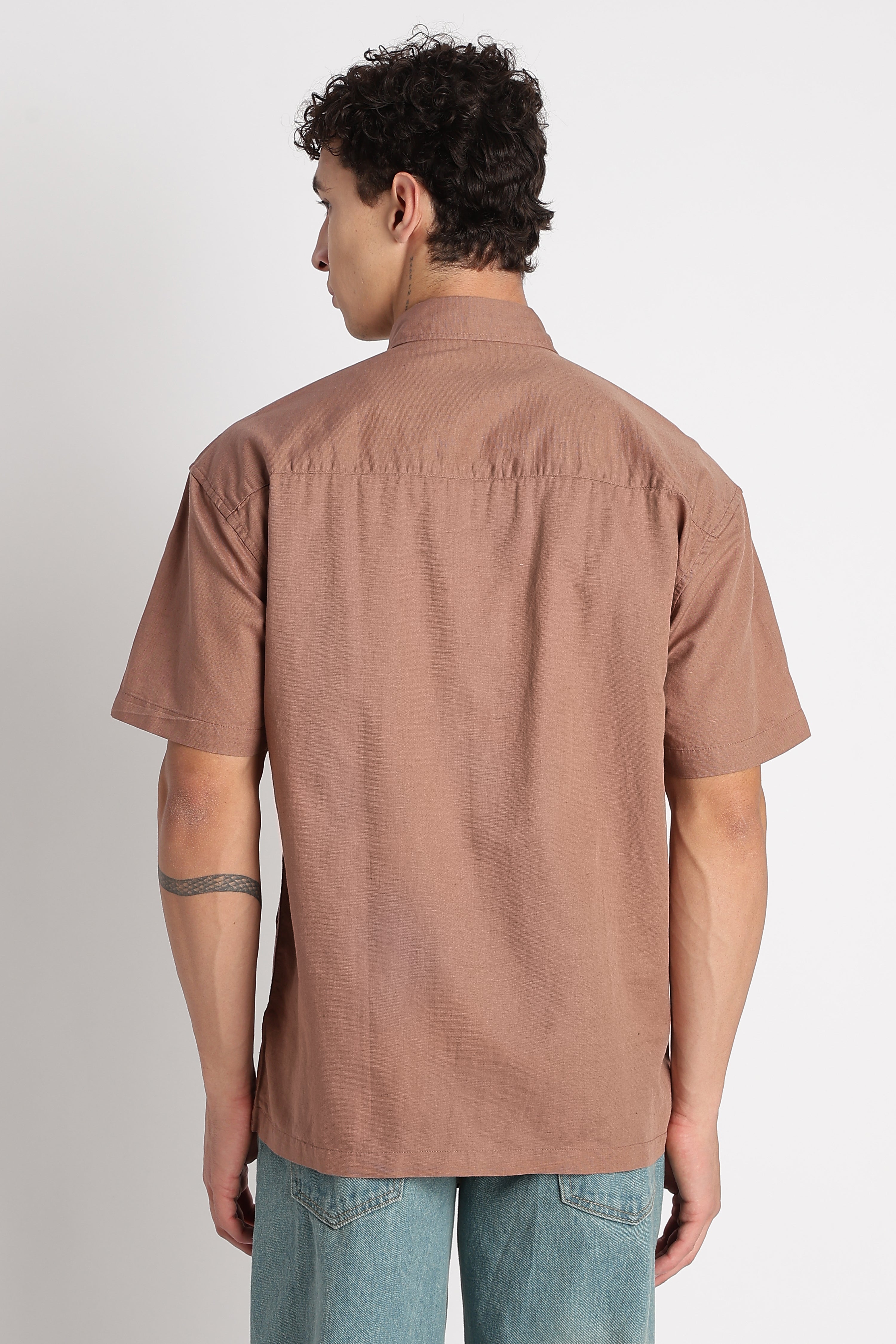 Men Breathable Cotton Linen Shirt