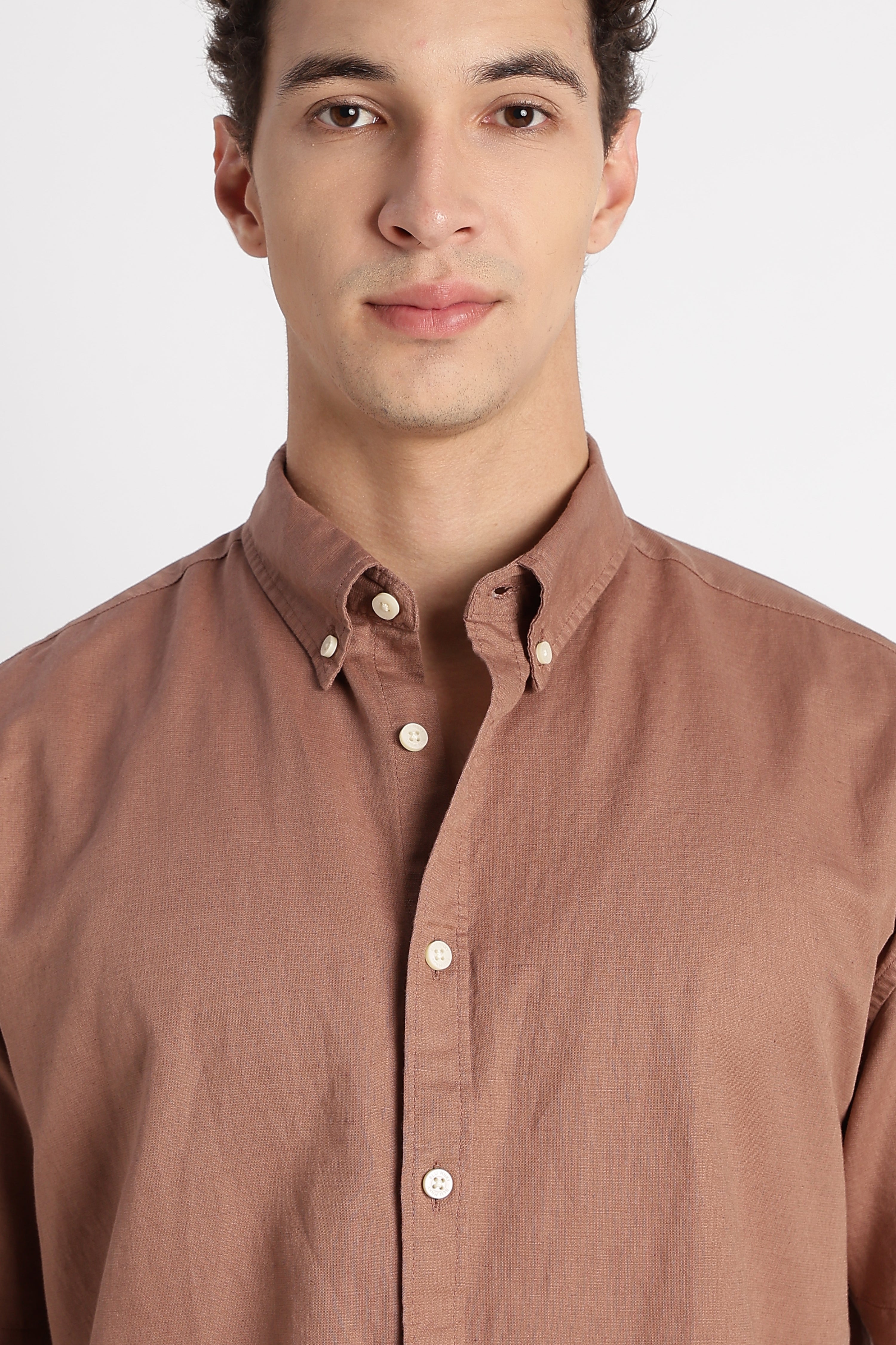 Men Breathable Cotton Linen Shirt