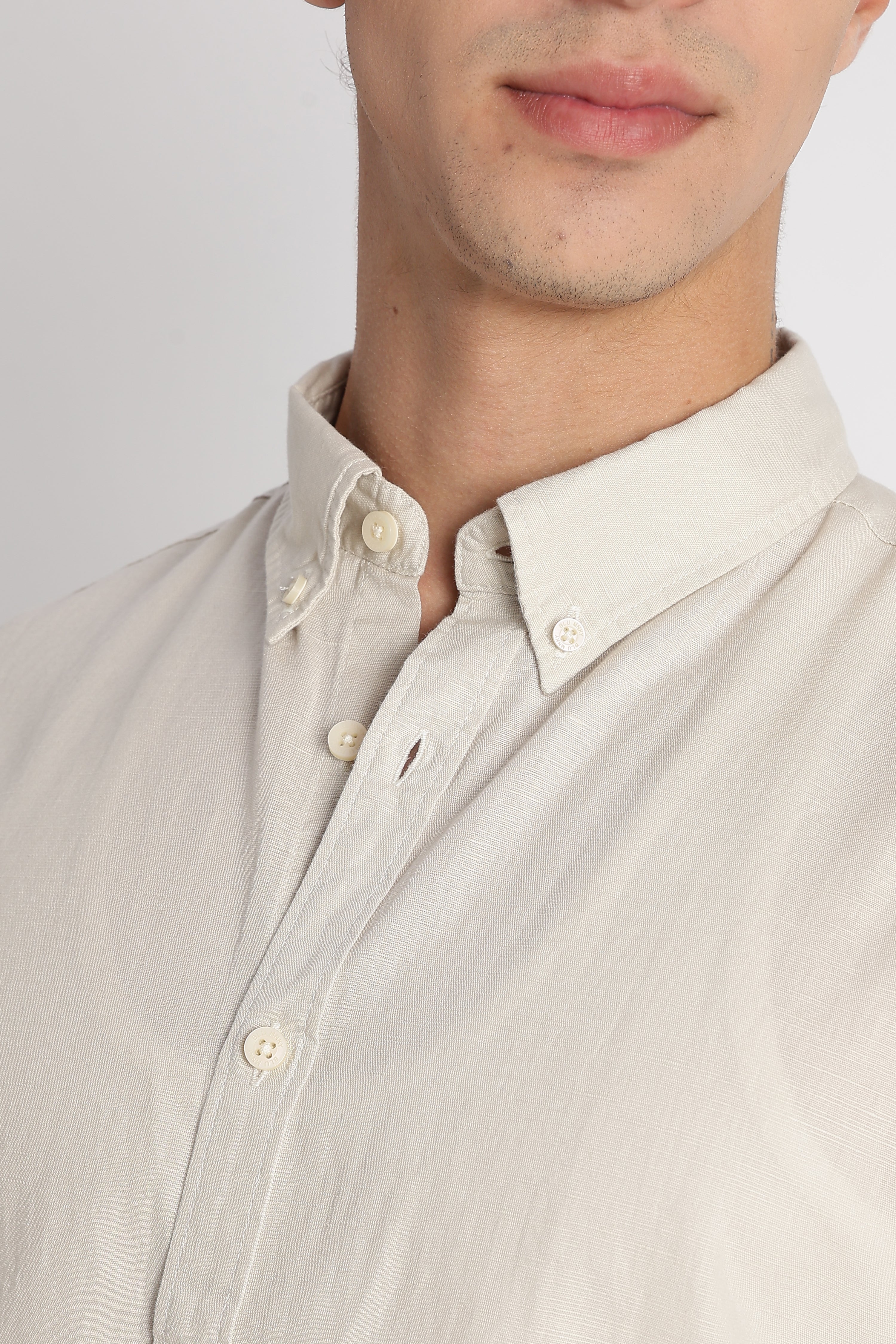 Men Breathable Cotton Linen Shirt