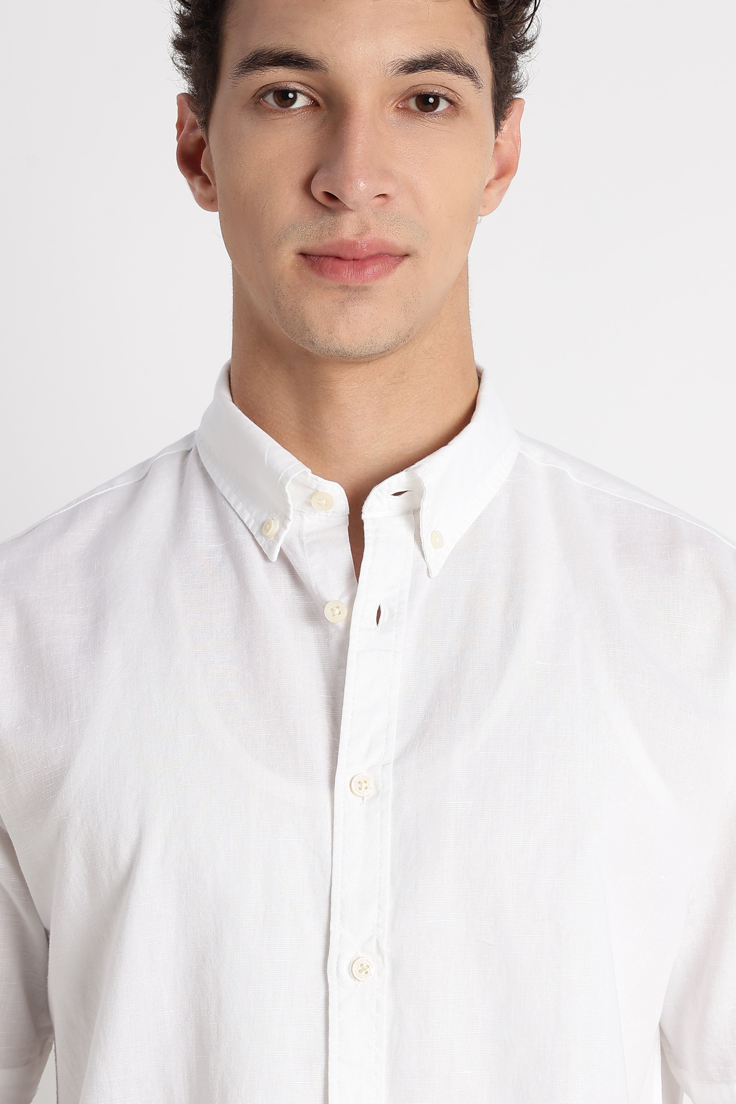 Men Breathable Cotton Linen Shirt