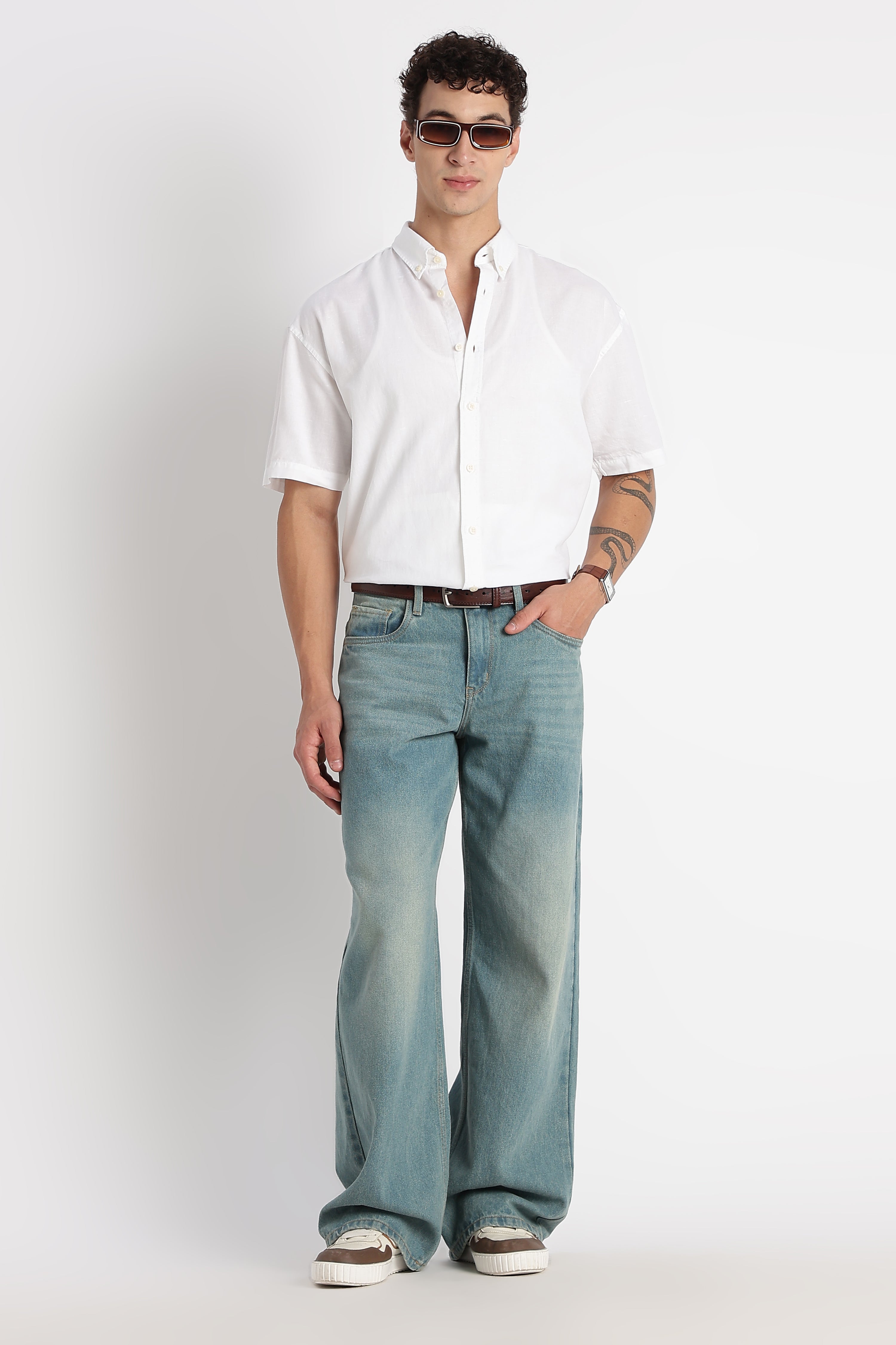 Men Breathable Cotton Linen Shirt