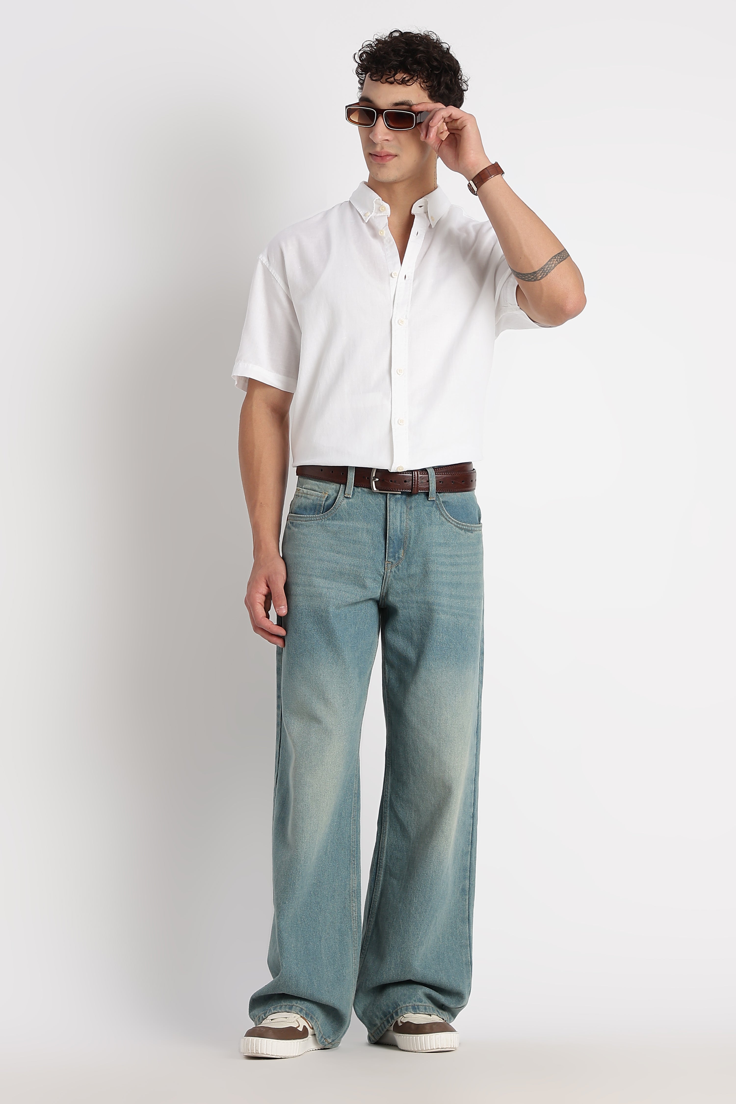 Men Breathable Cotton Linen Shirt