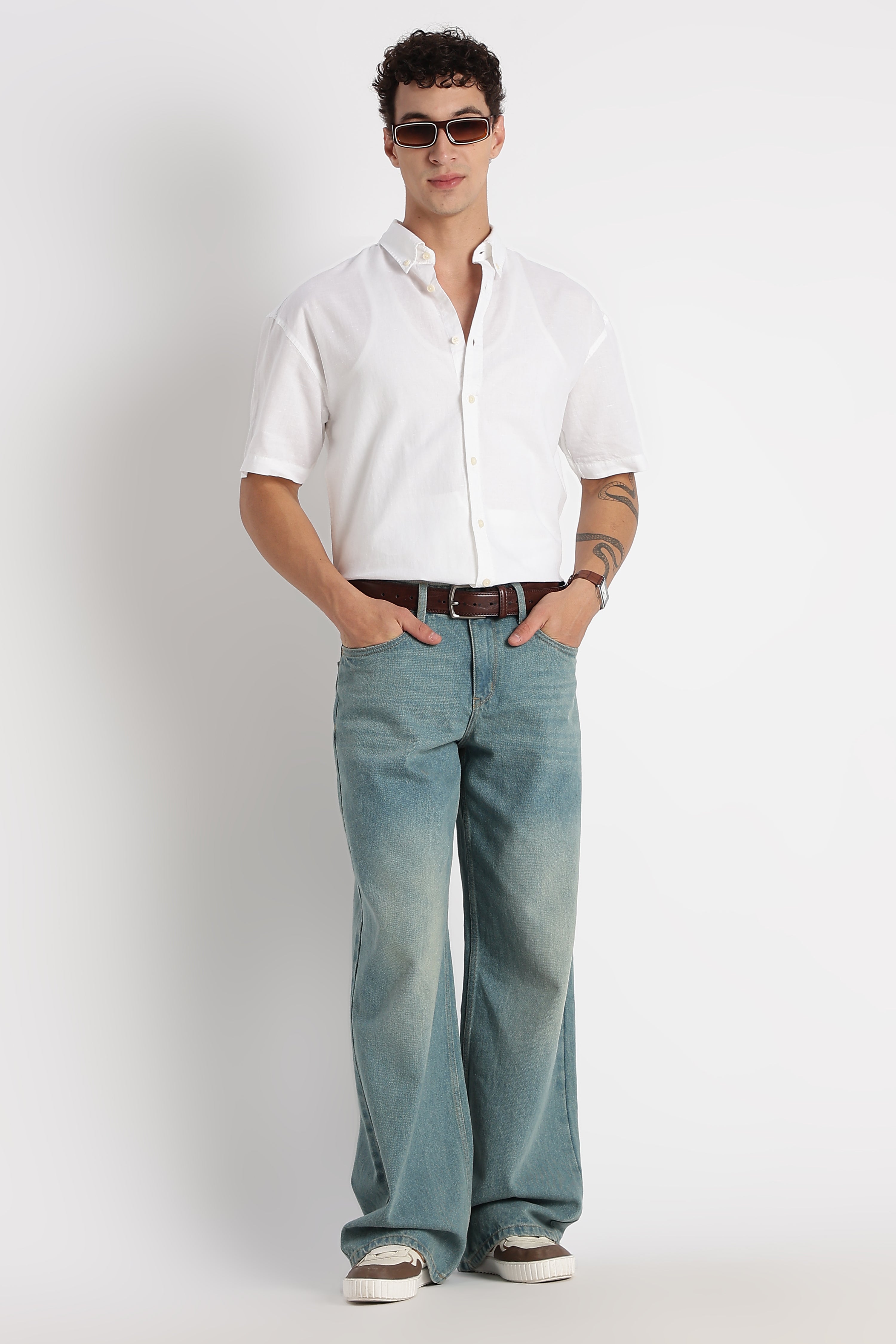 Men Breathable Cotton Linen Shirt