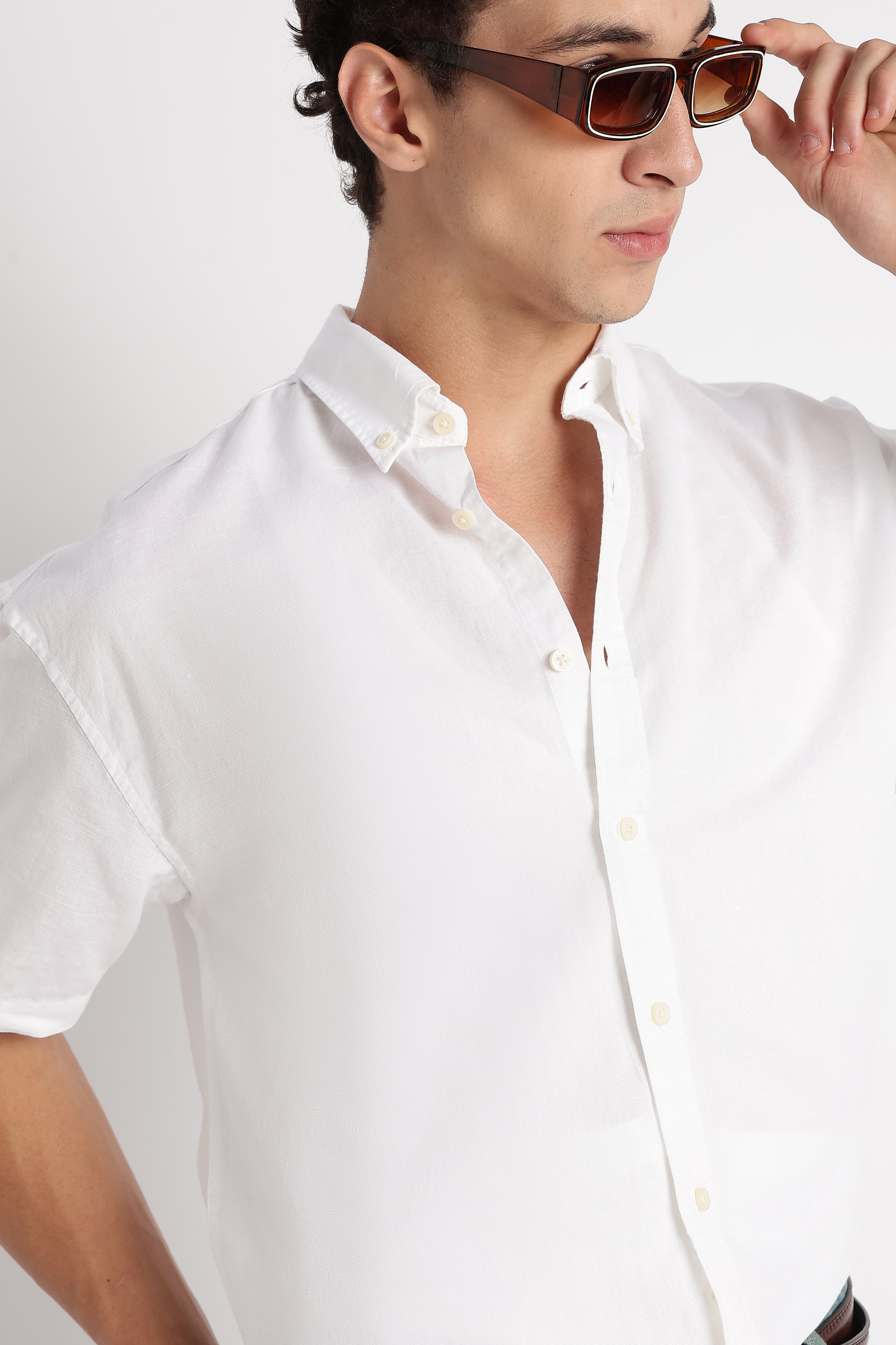 Men Breathable Cotton Linen Shirt
