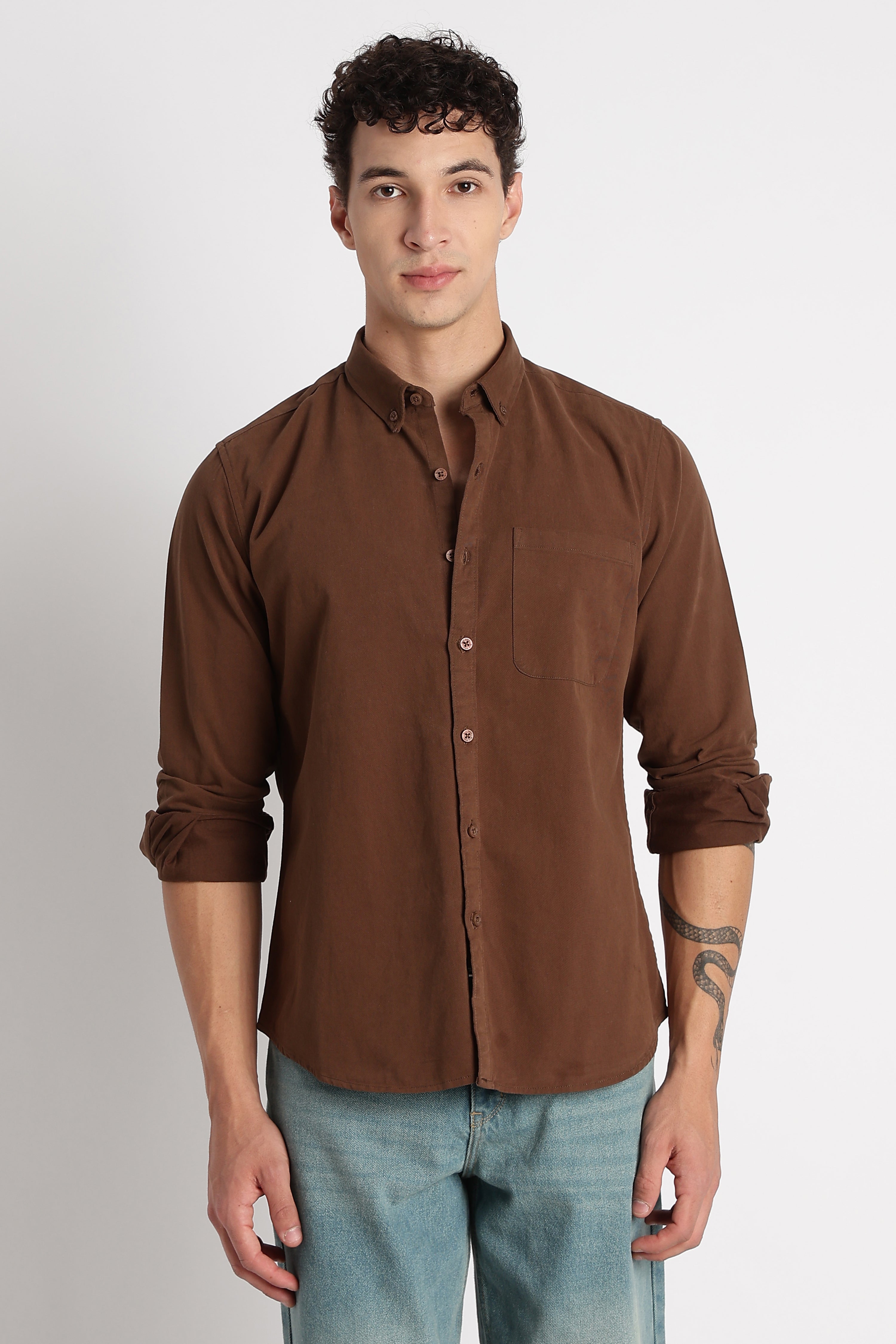 Men Cotton Essentials Solid Shirt