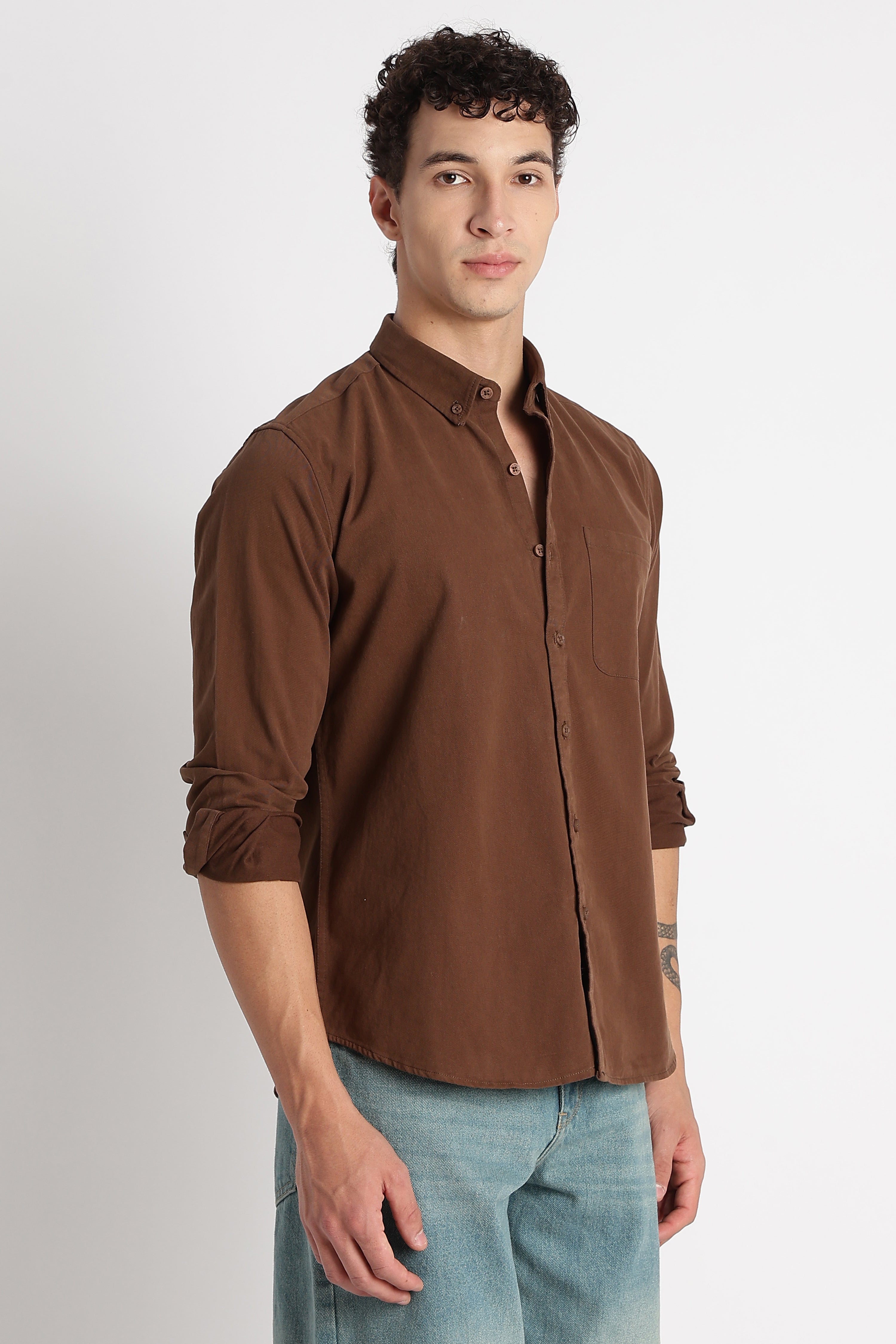 Men Cotton Essentials Solid Shirt
