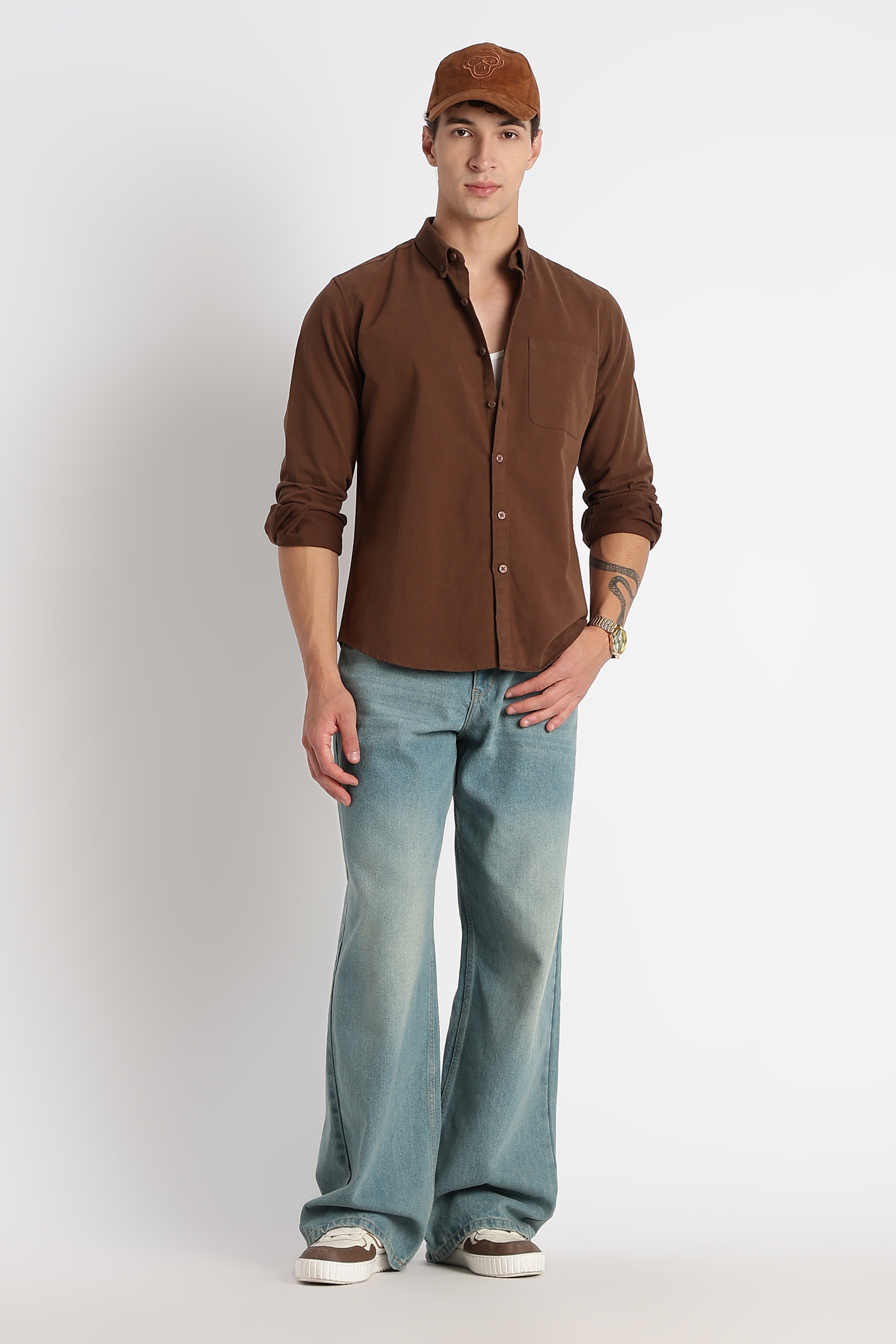 Men Cotton Essentials Solid Shirt