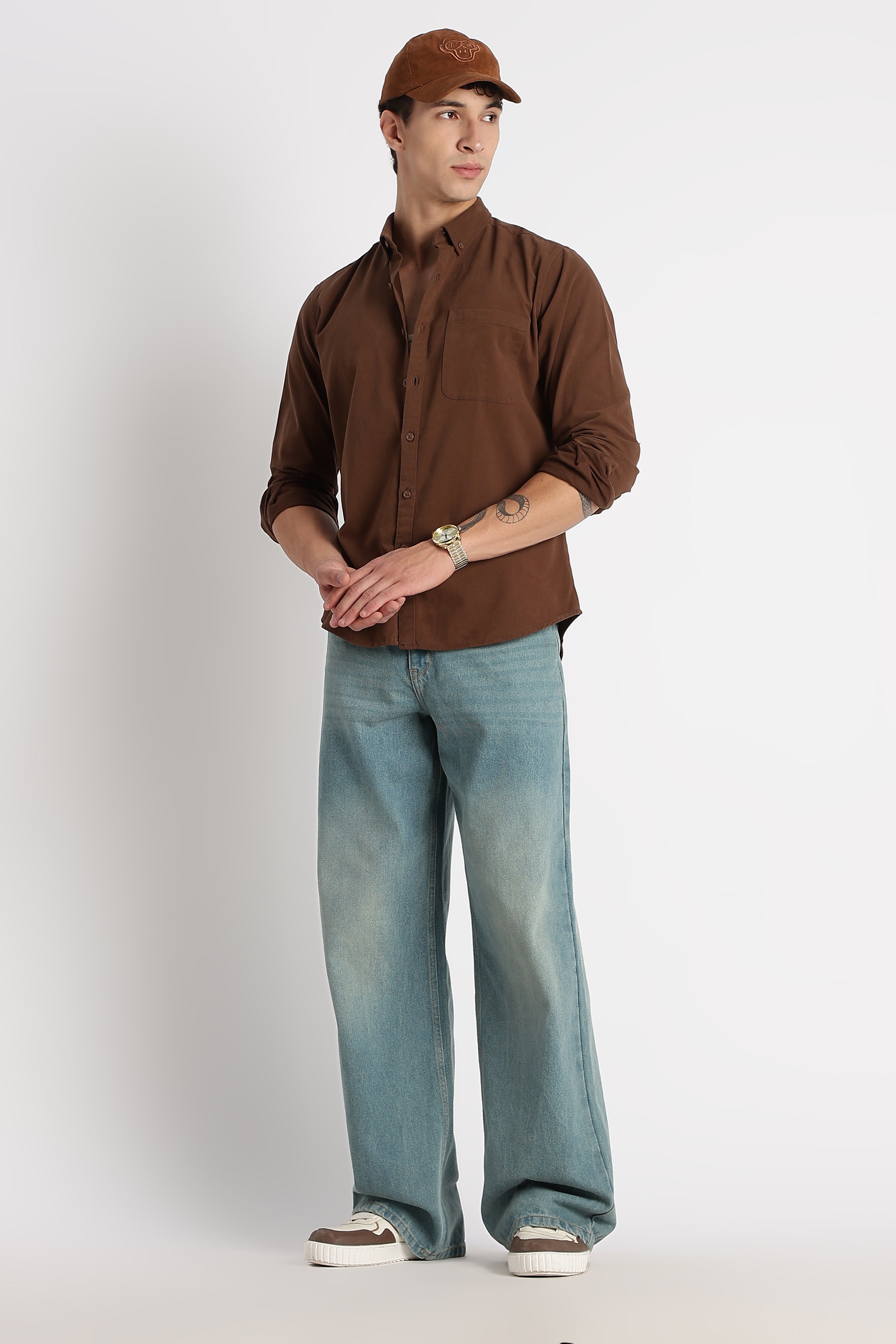 Men Cotton Essentials Solid Shirt