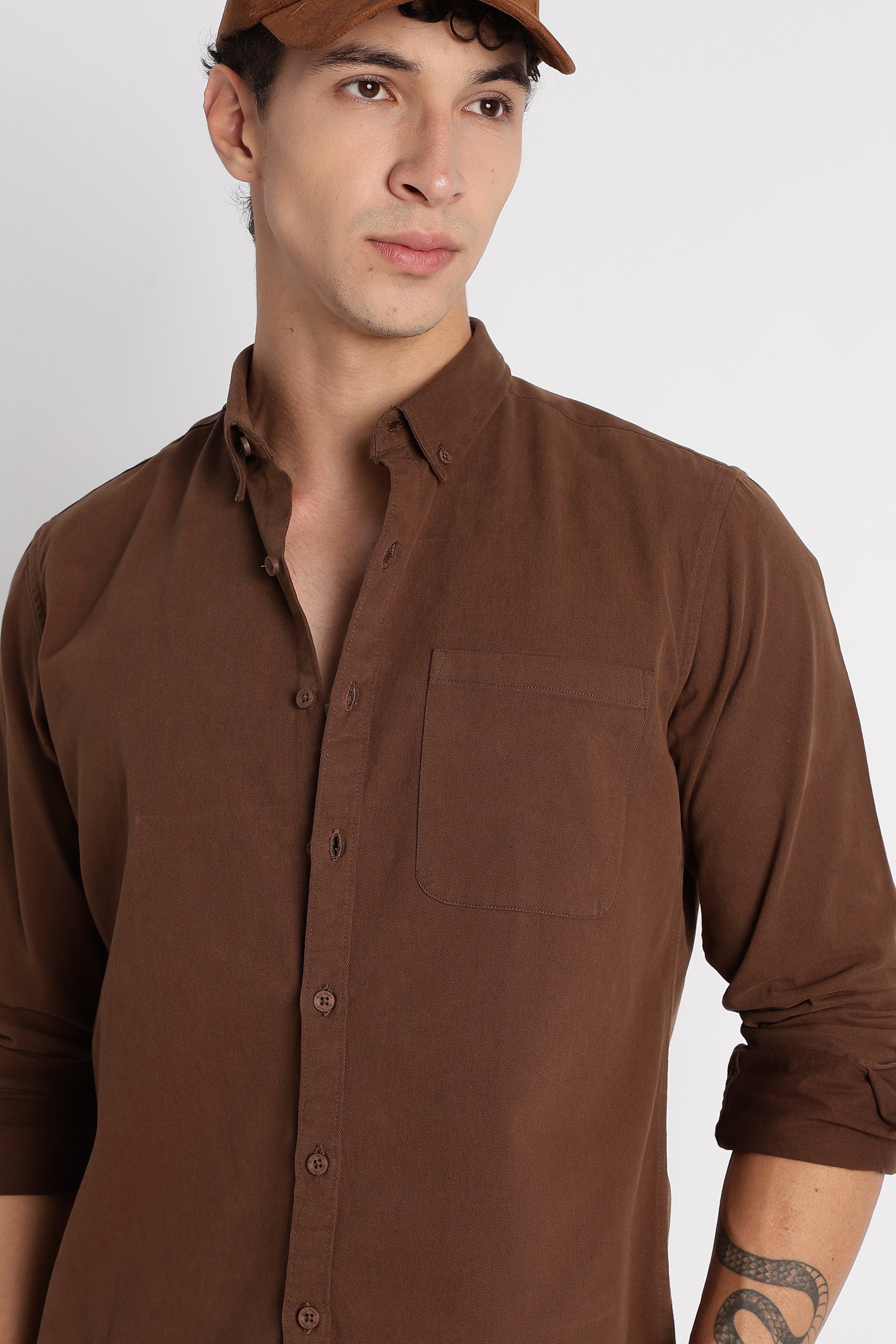 Men Cotton Essentials Solid Shirt