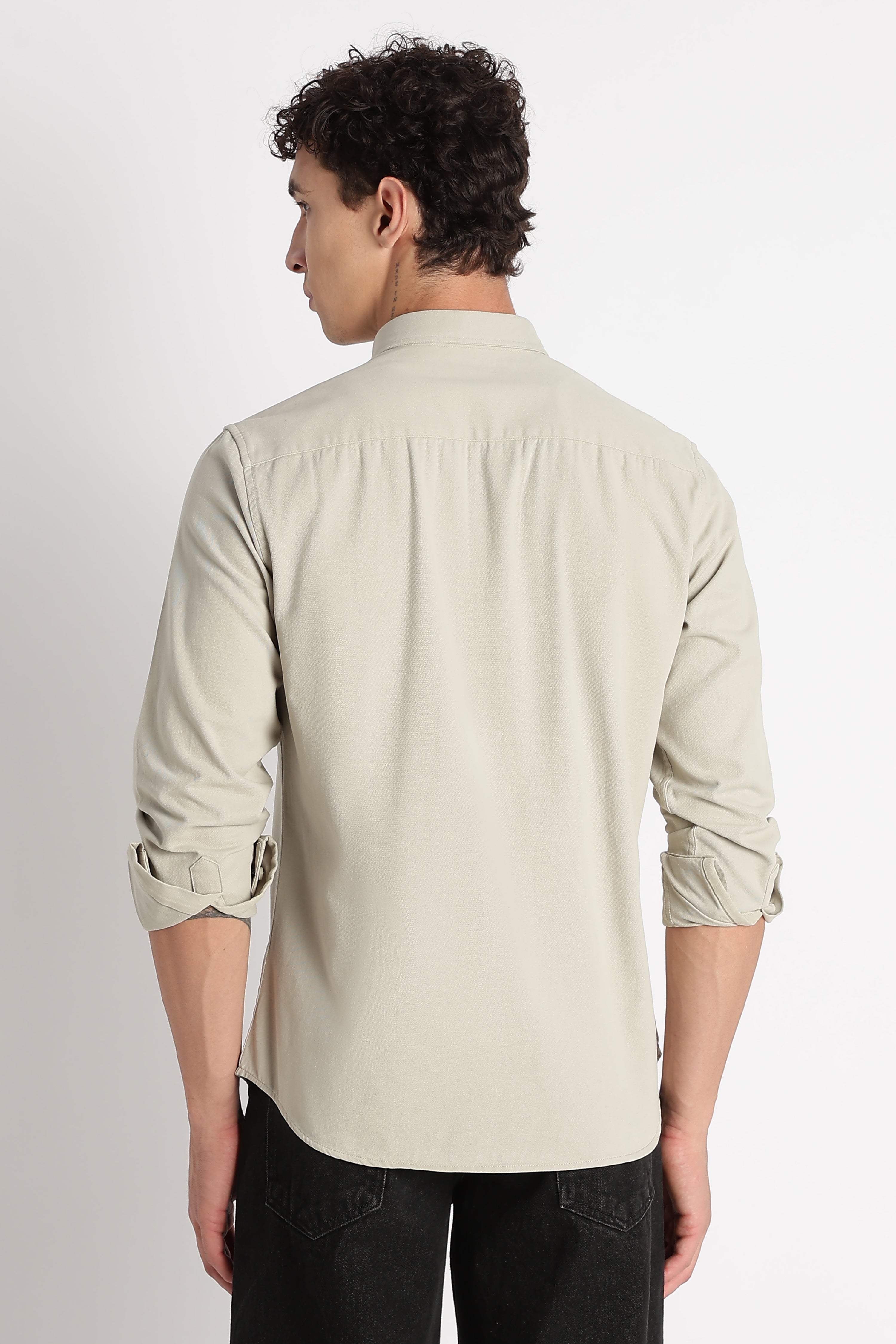Men Cotton Essentials Solid Shirt