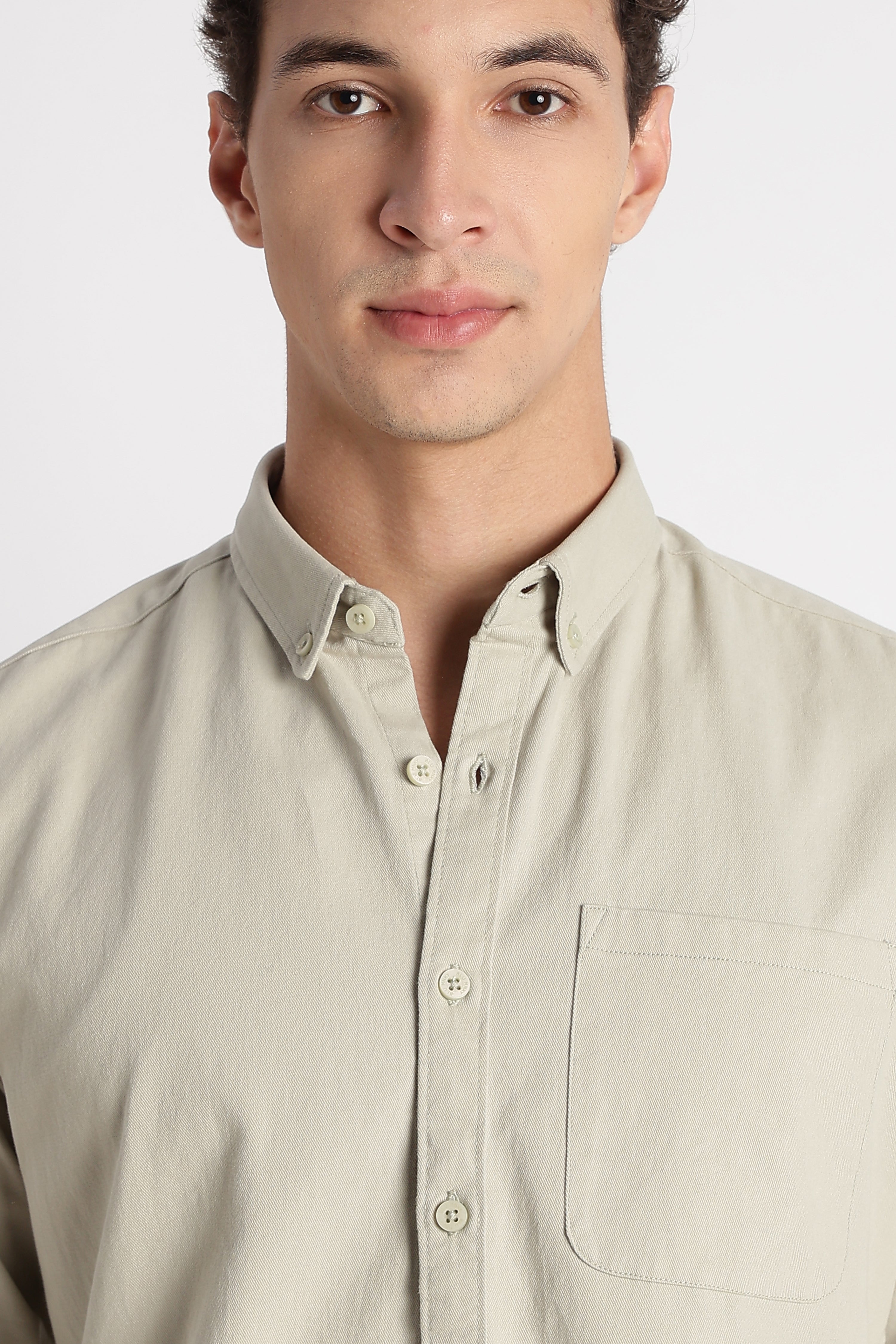 Men Cotton Essentials Solid Shirt