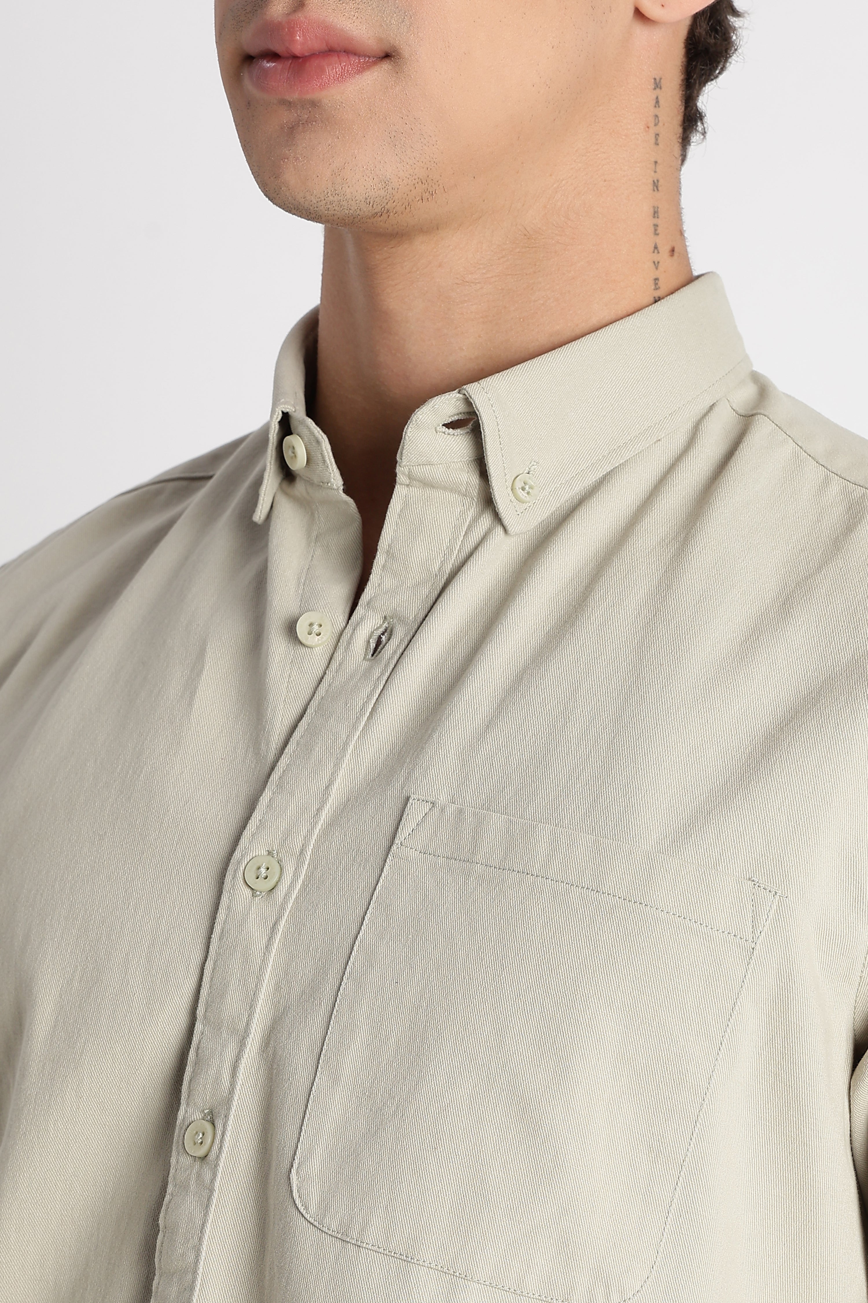 Men Cotton Essentials Solid Shirt