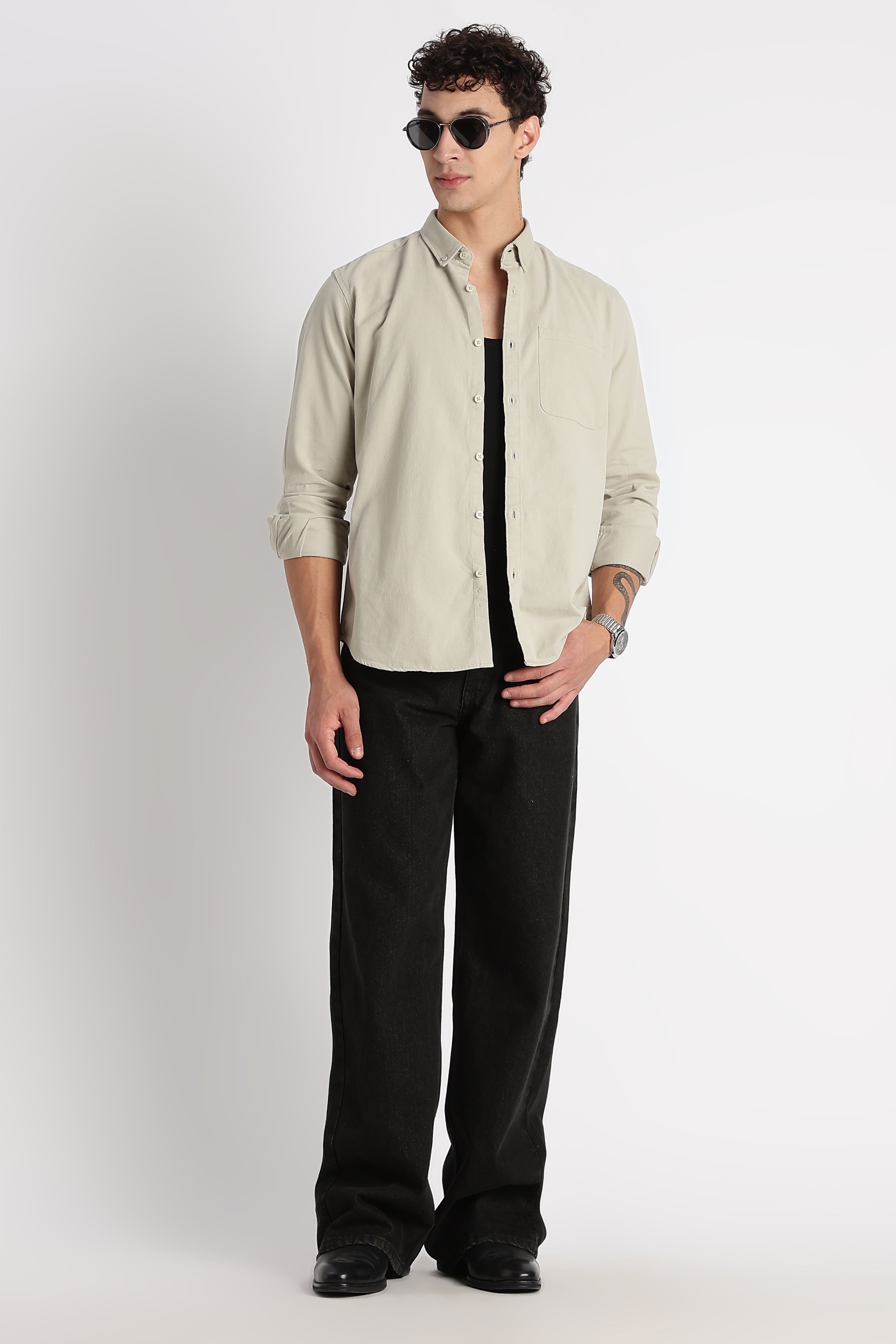 Men Cotton Essentials Solid Shirt