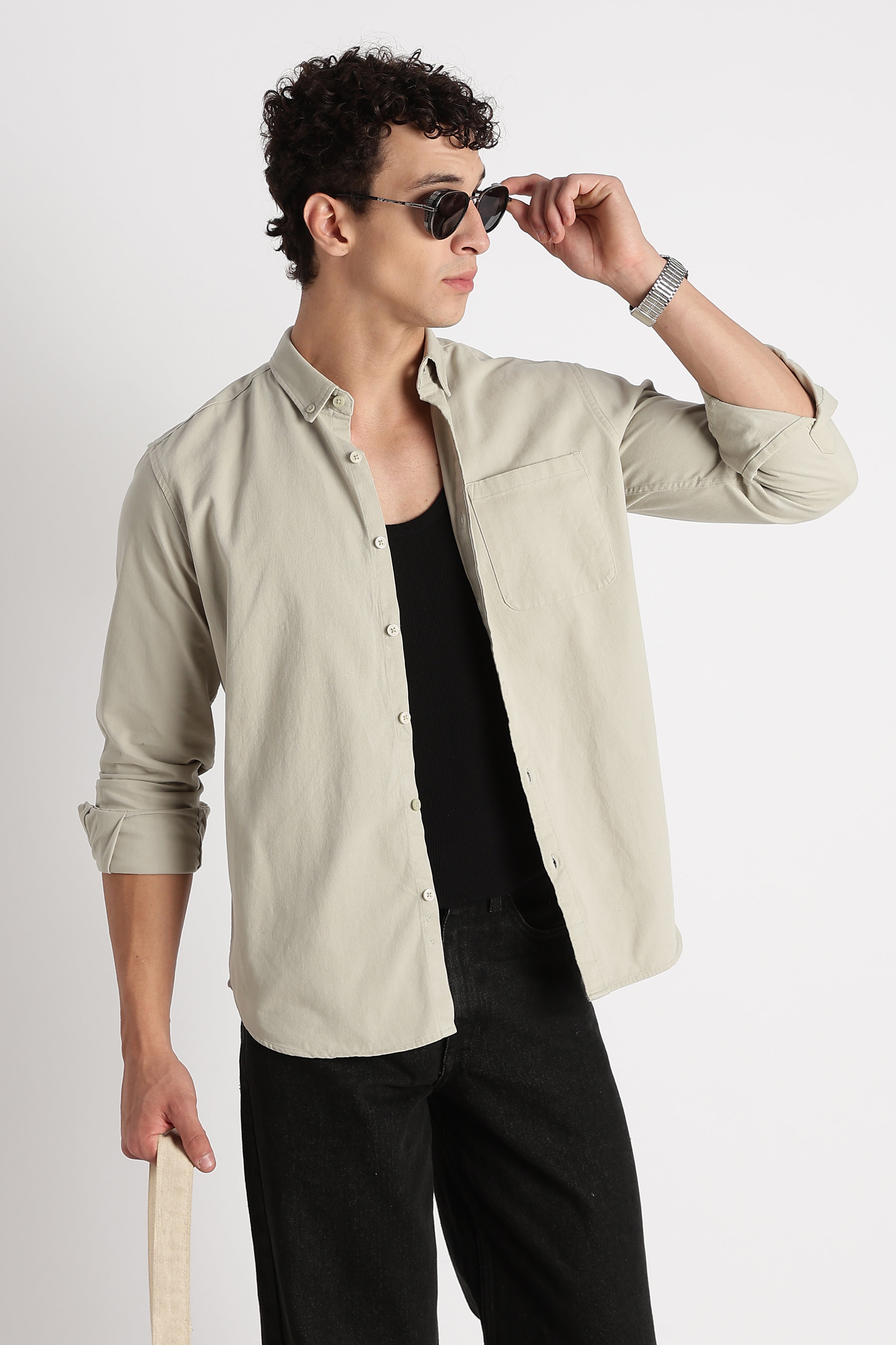 Men Cotton Essentials Solid Shirt