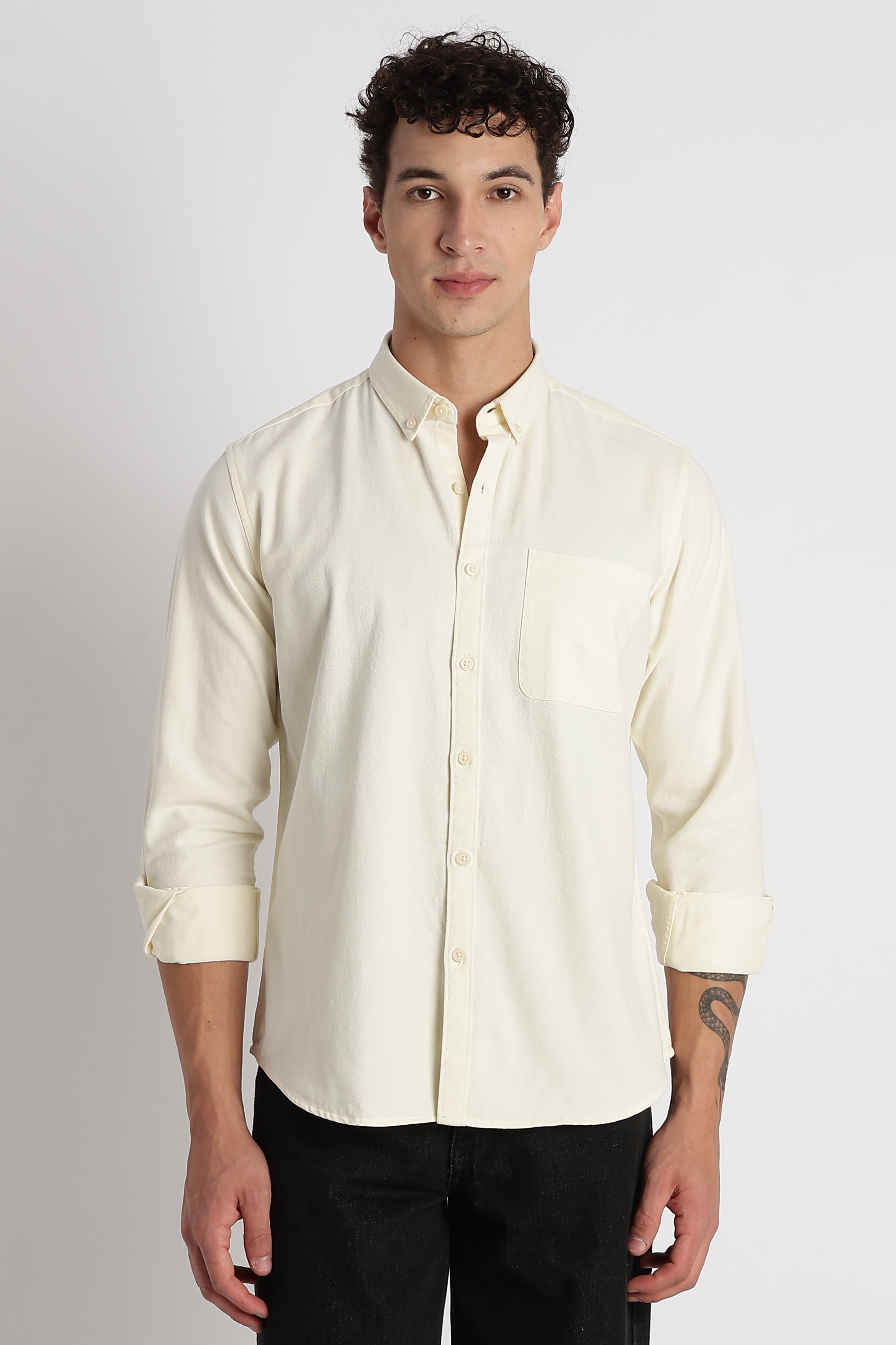 Men Cotton Essentials Solid Shirt