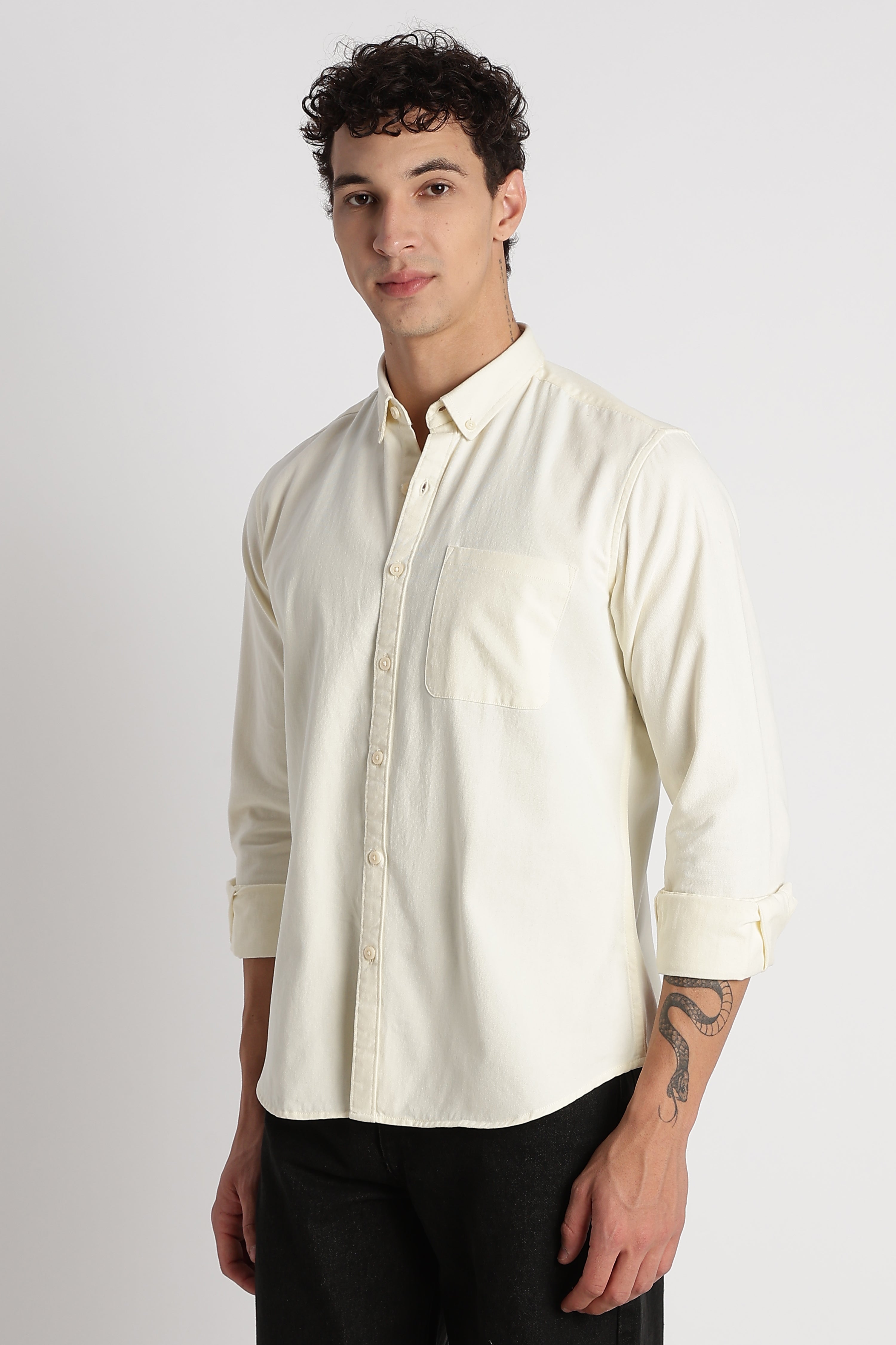 Men Cotton Essentials Solid Shirt