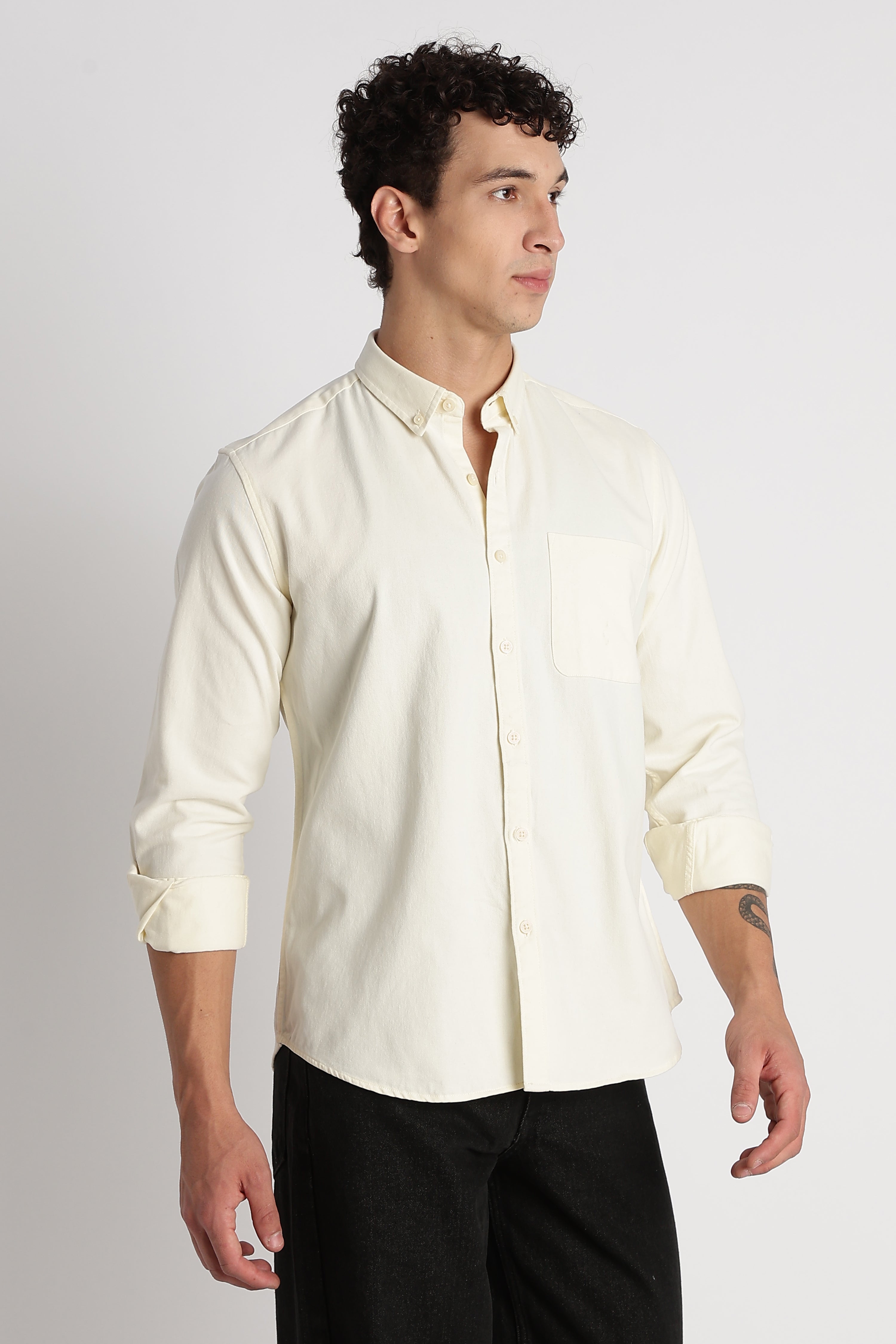 Men Cotton Essentials Solid Shirt
