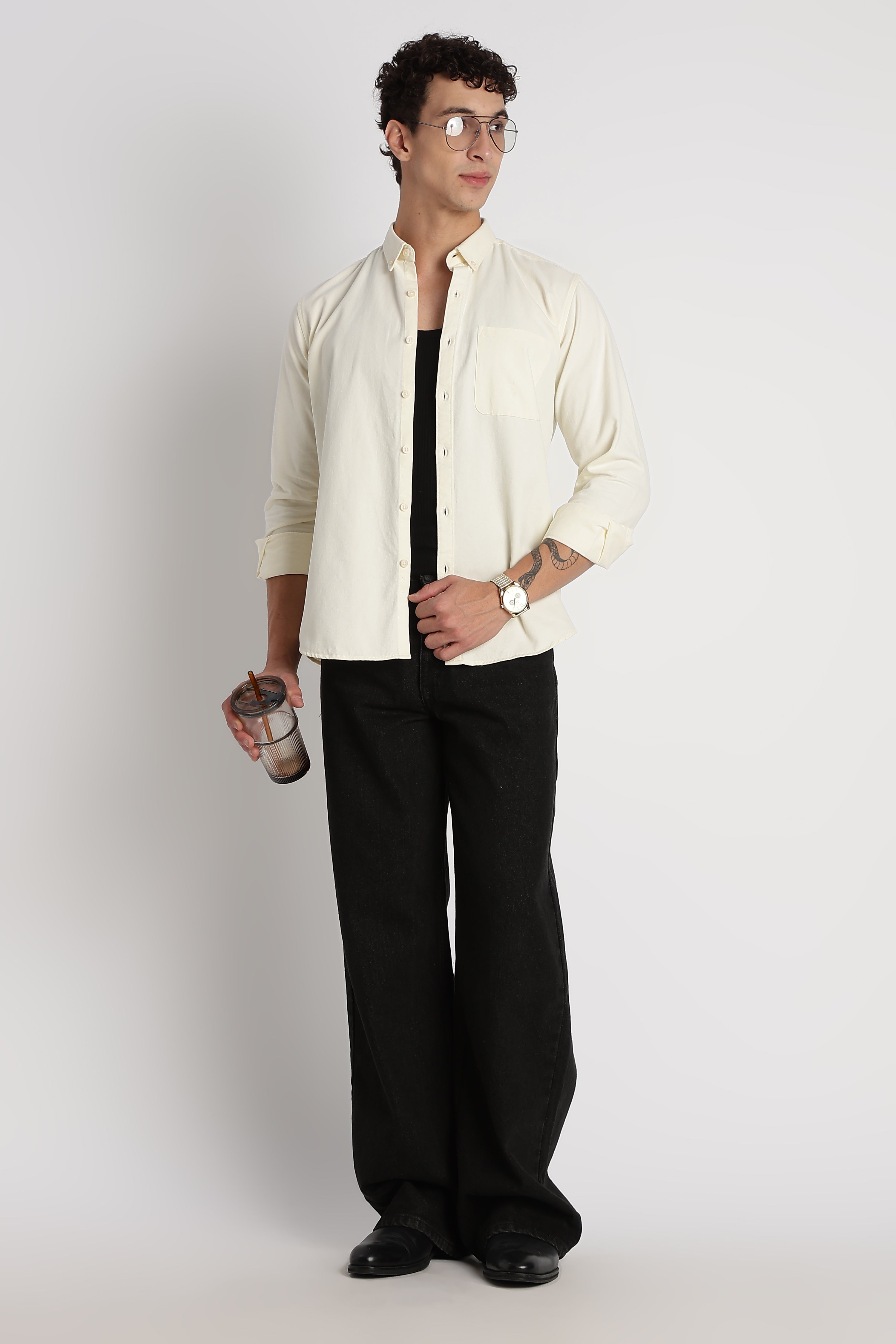 Men Cotton Essentials Solid Shirt