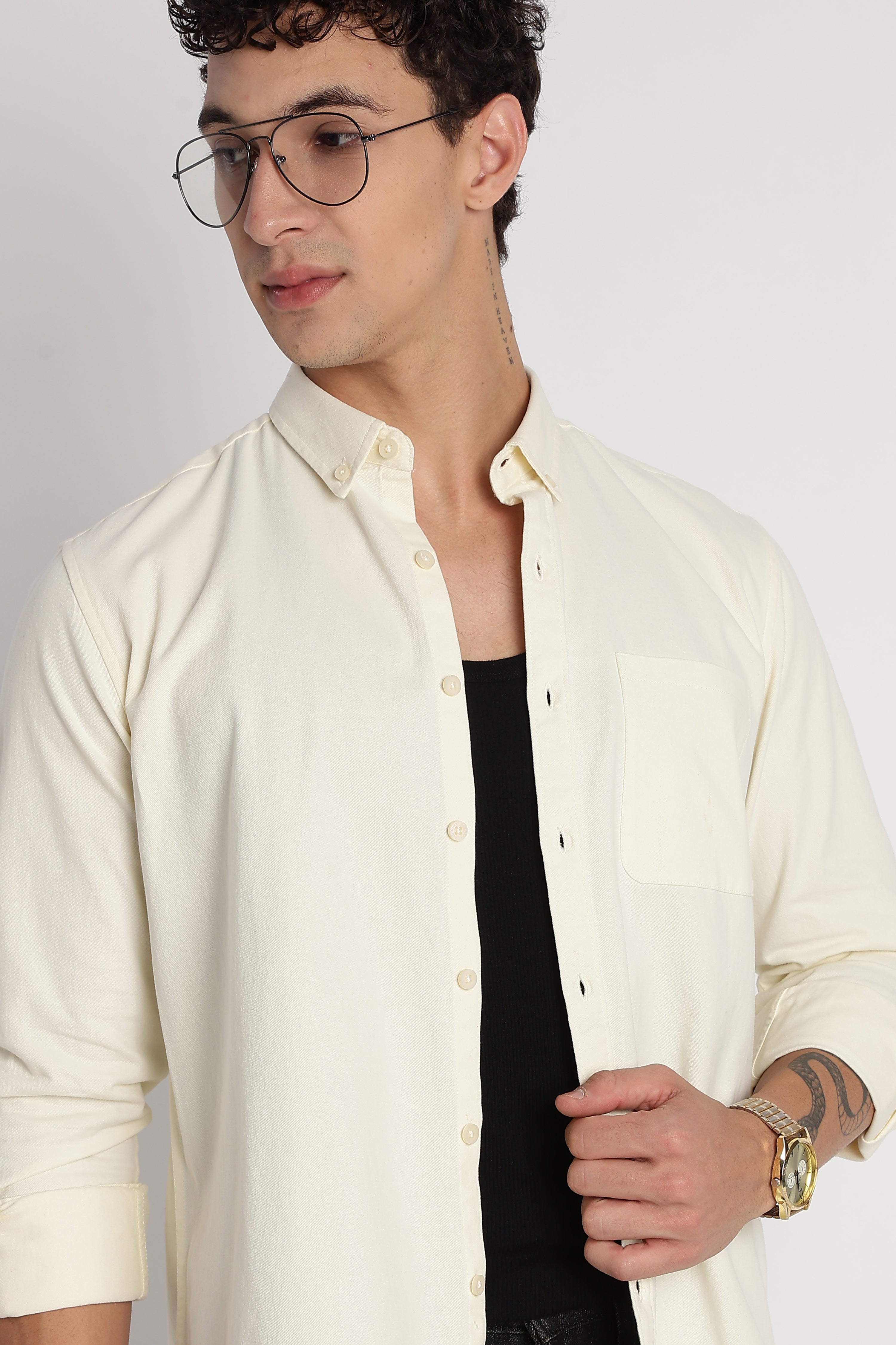 Men Cotton Essentials Solid Shirt