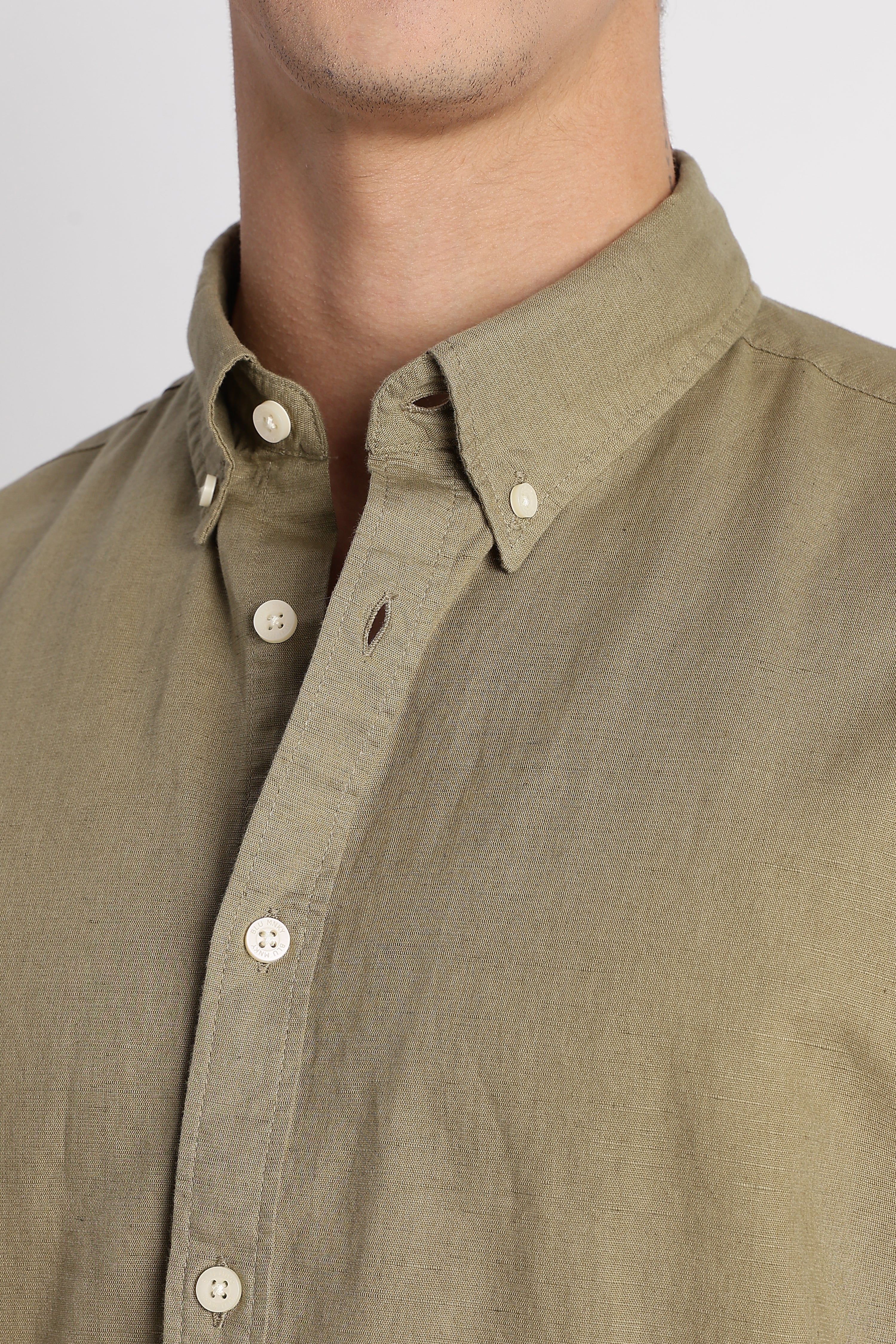 Men Breathable Cotton Linen Shirt