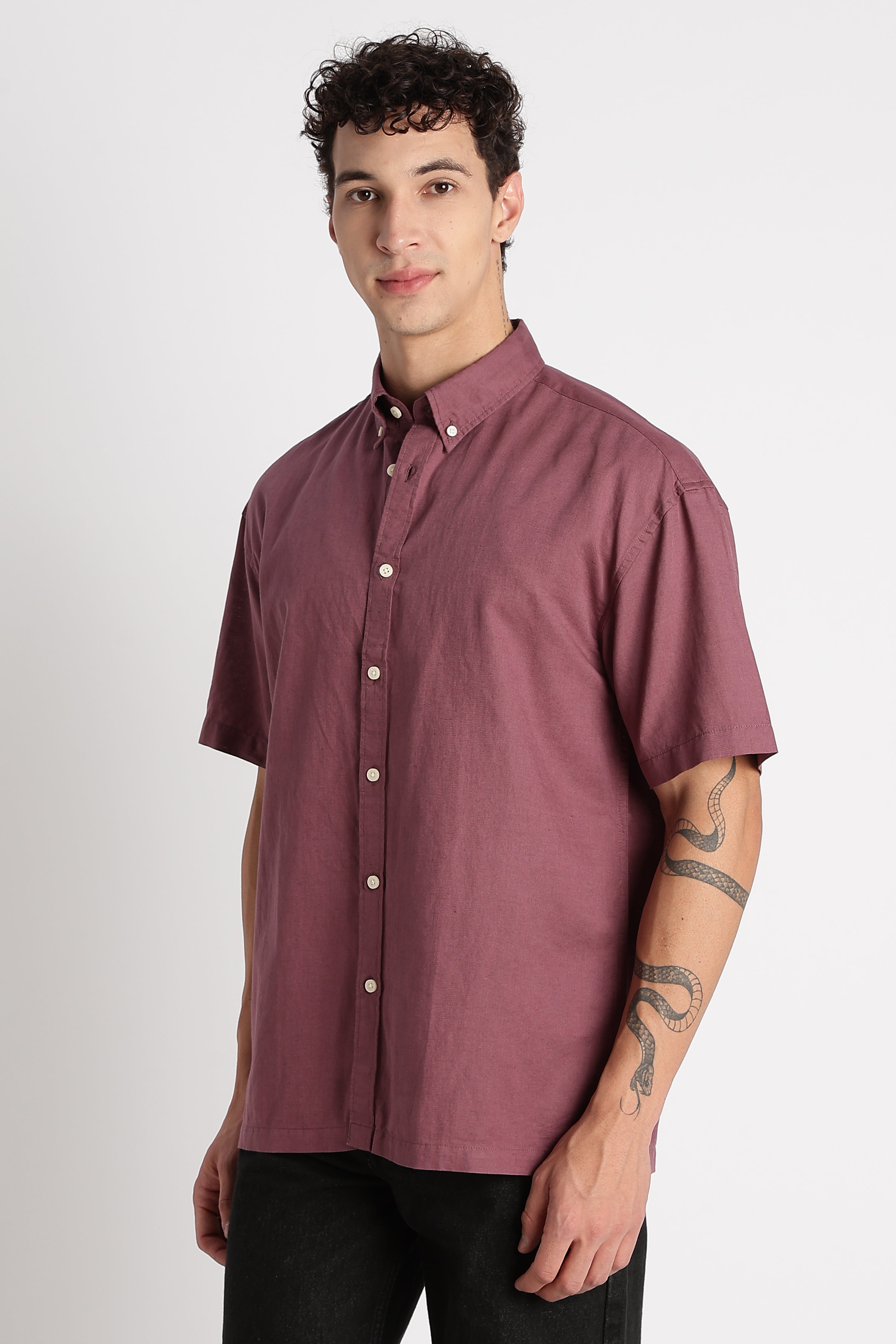 Men Breathable Cotton Linen Shirt