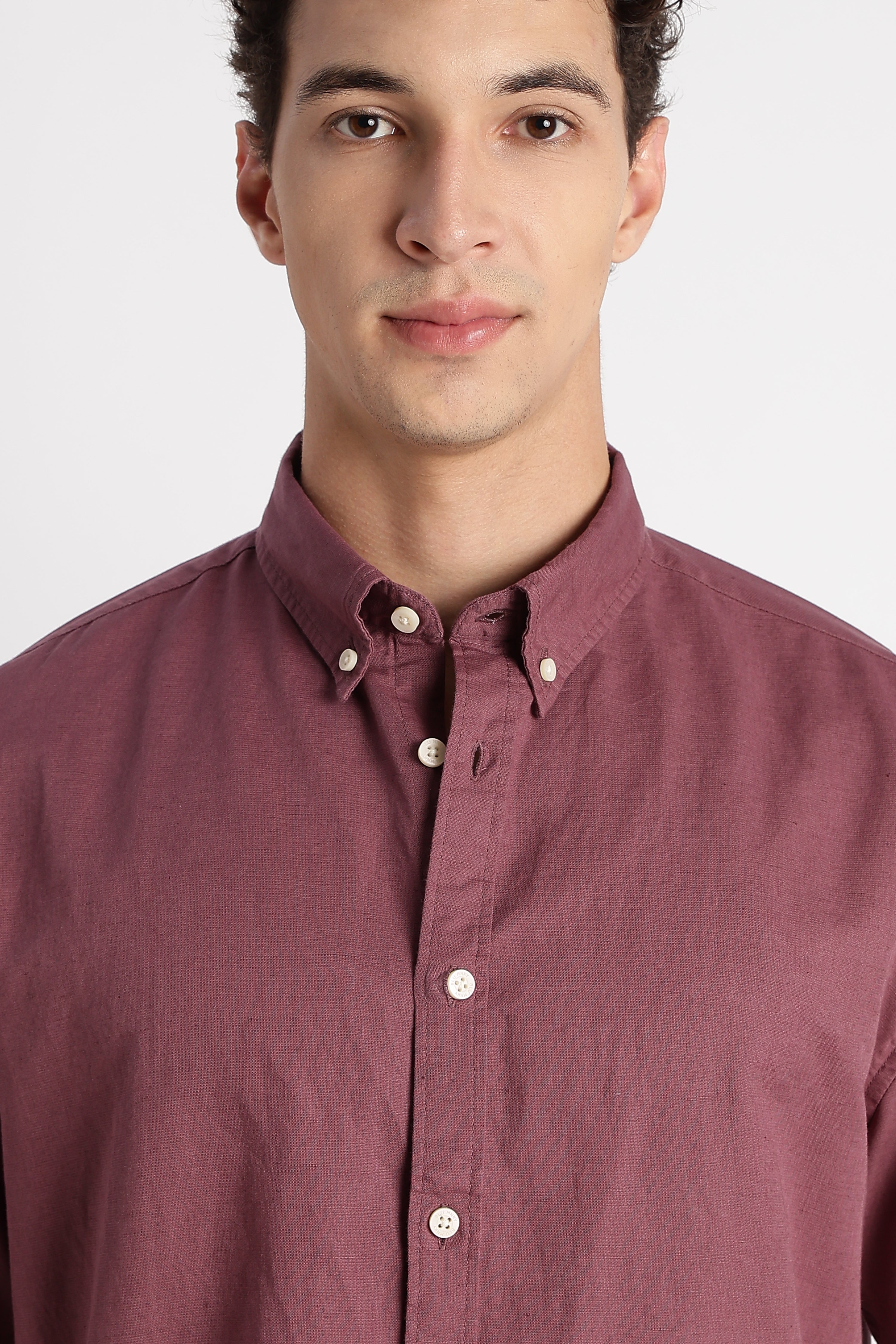 Men Breathable Cotton Linen Shirt