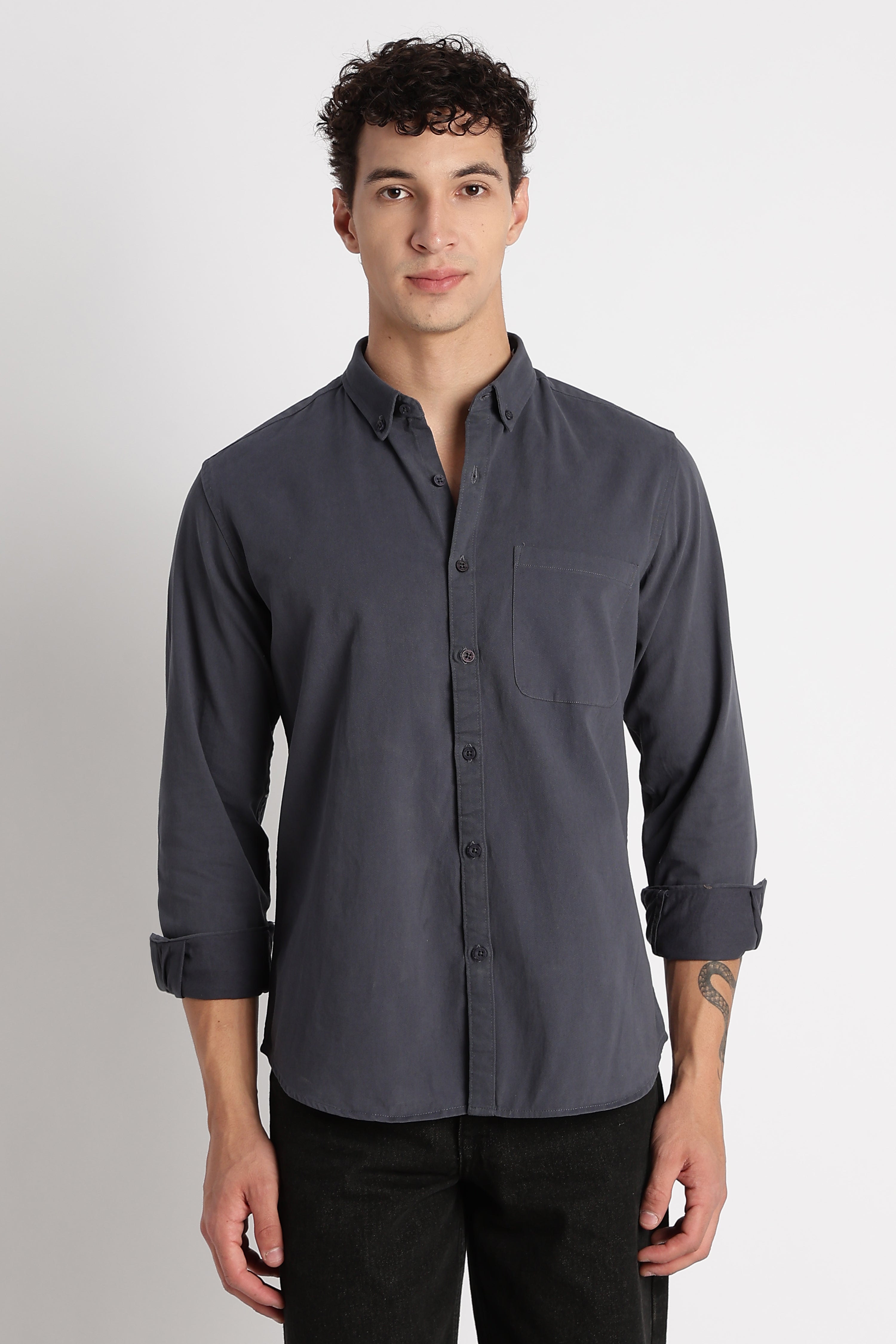 Men Cotton Essentials Solid Shirt