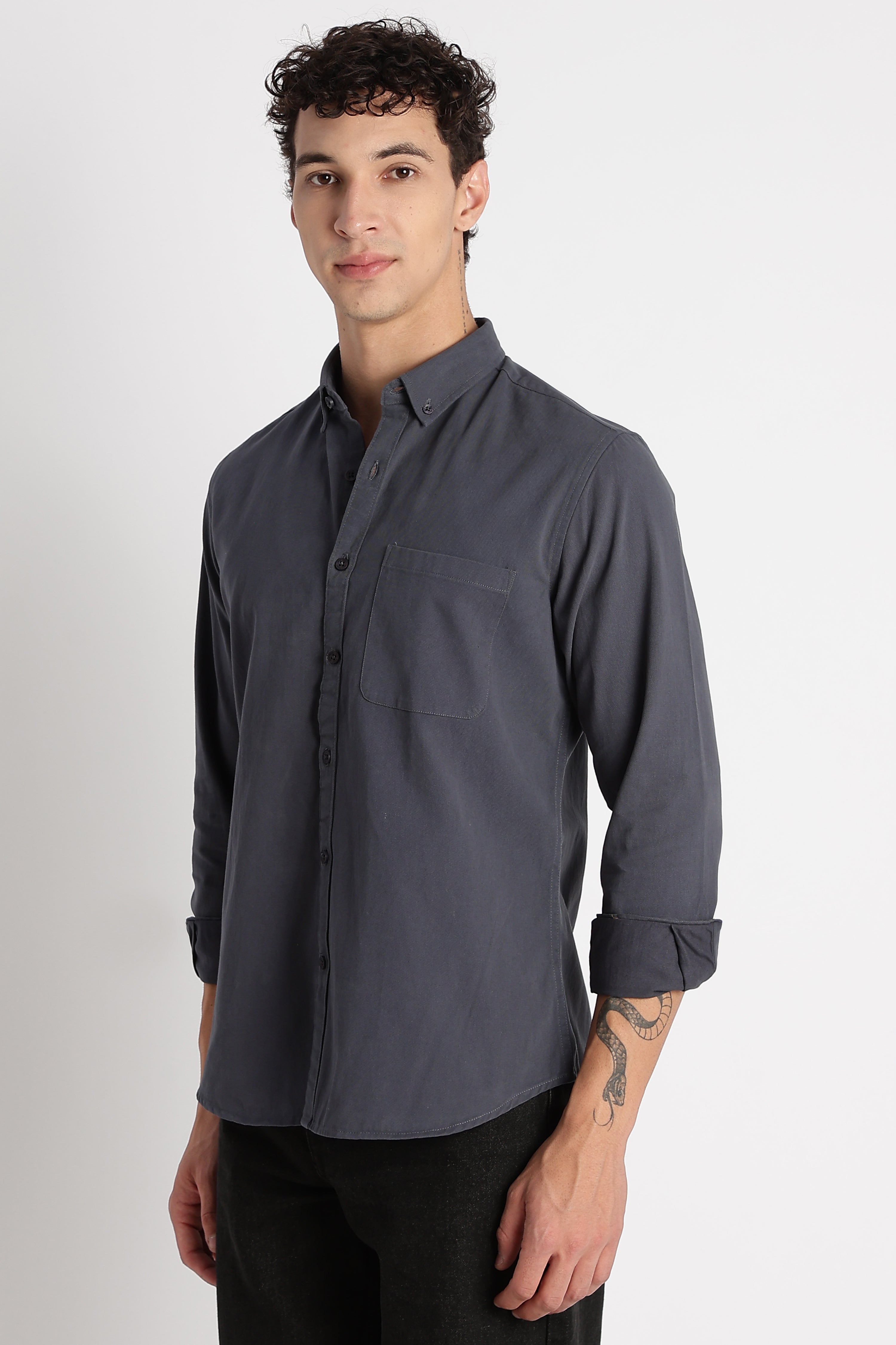 Men Cotton Essentials Solid Shirt