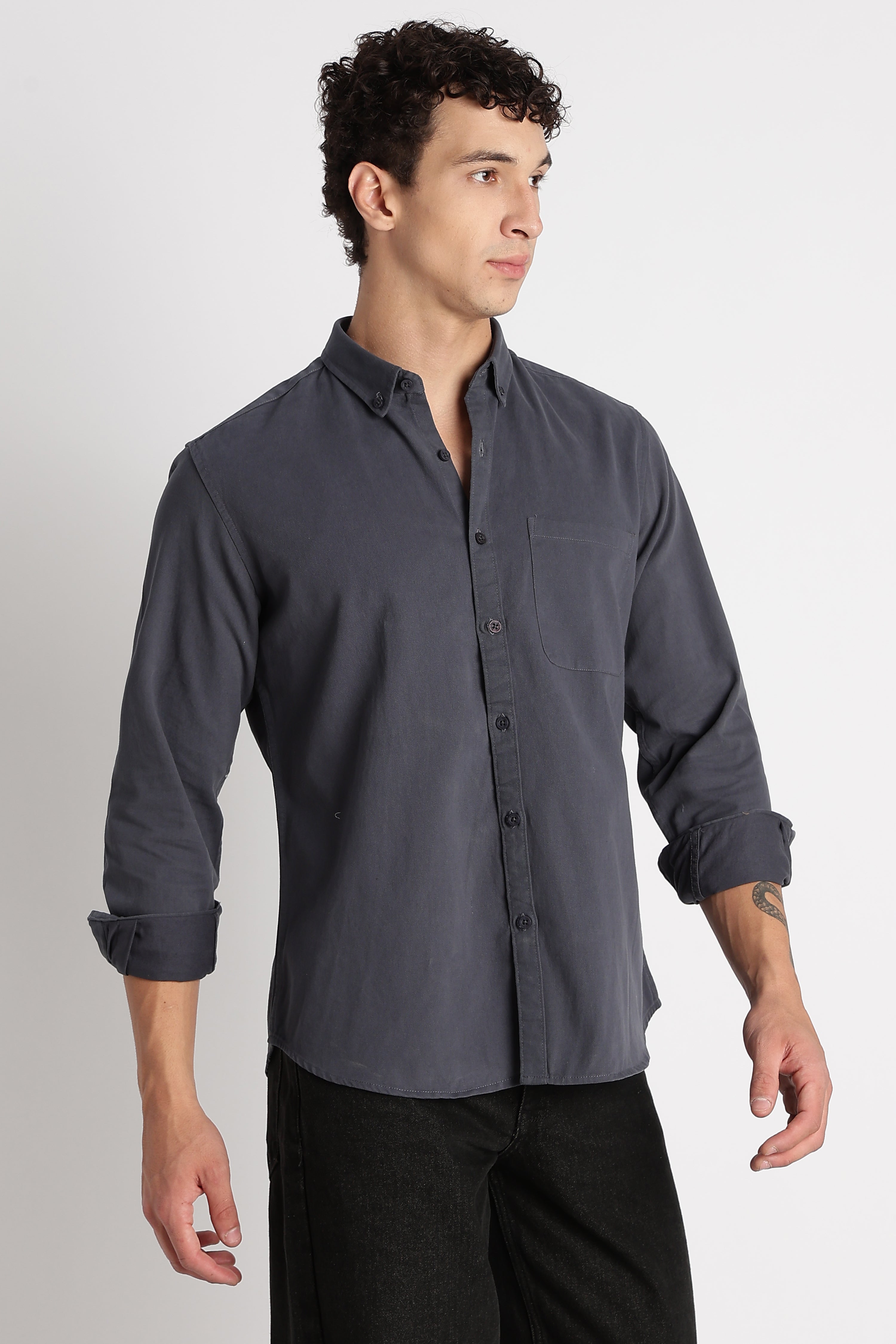 Men Cotton Essentials Solid Shirt