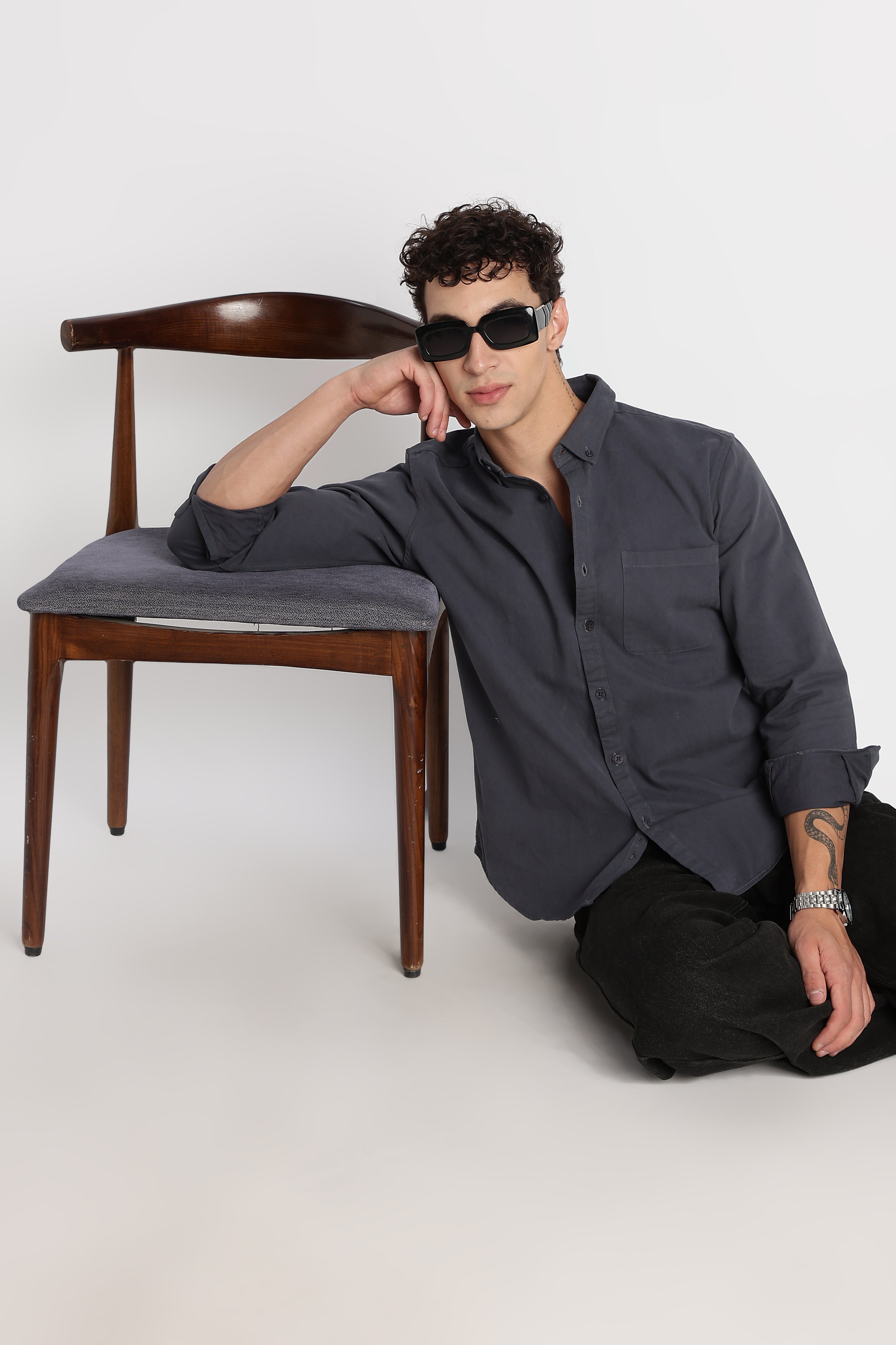 Men Cotton Essentials Solid Shirt