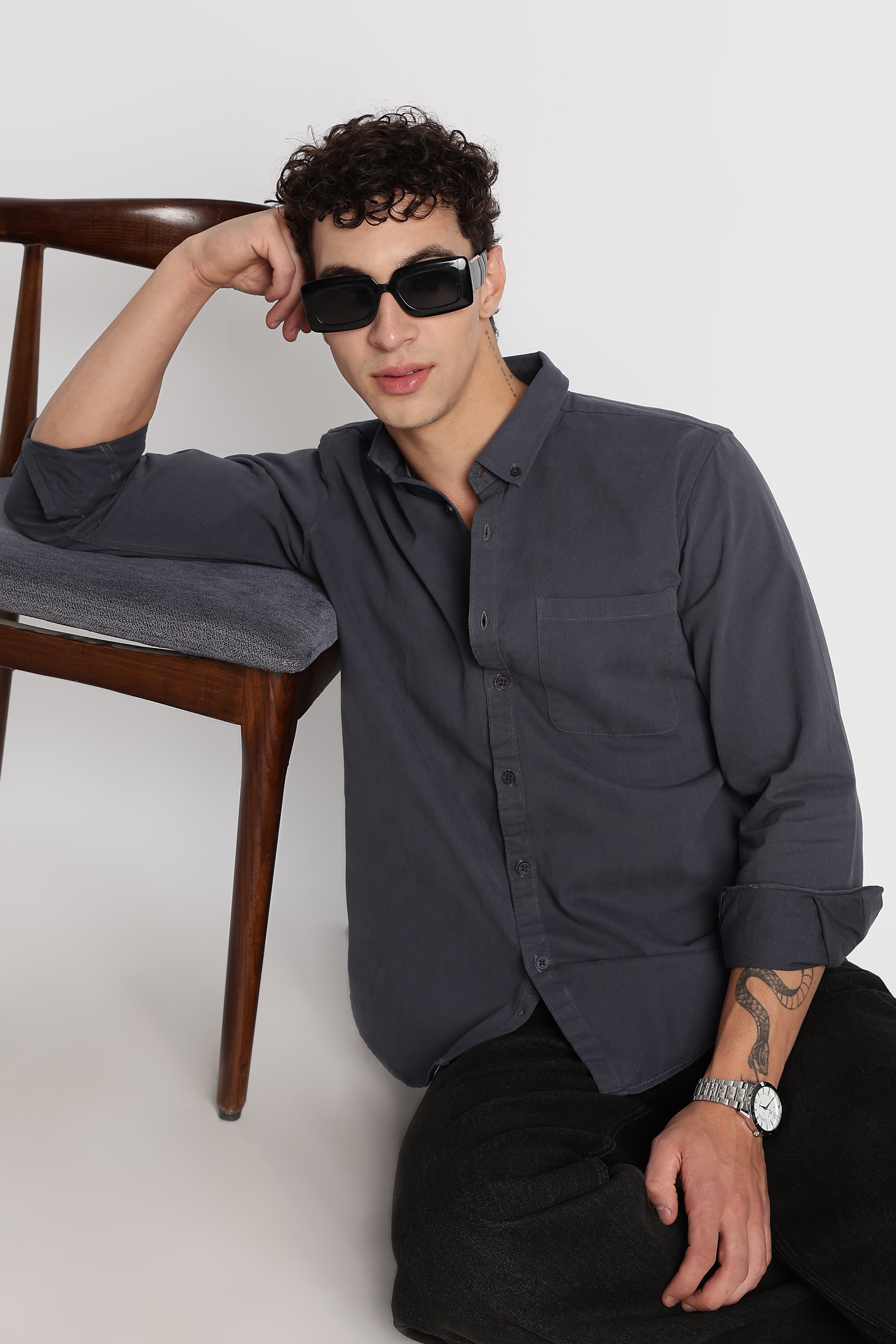 Men Cotton Essentials Solid Shirt
