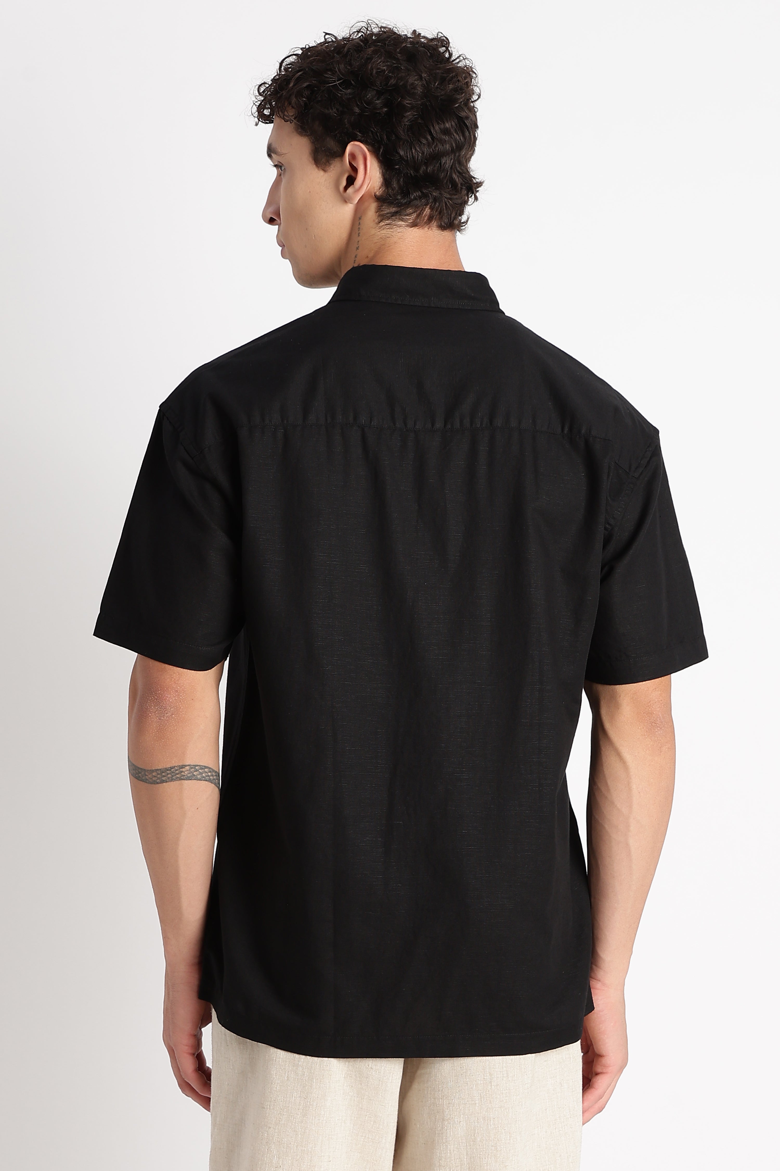 Men Breathable Cotton Linen Shirt