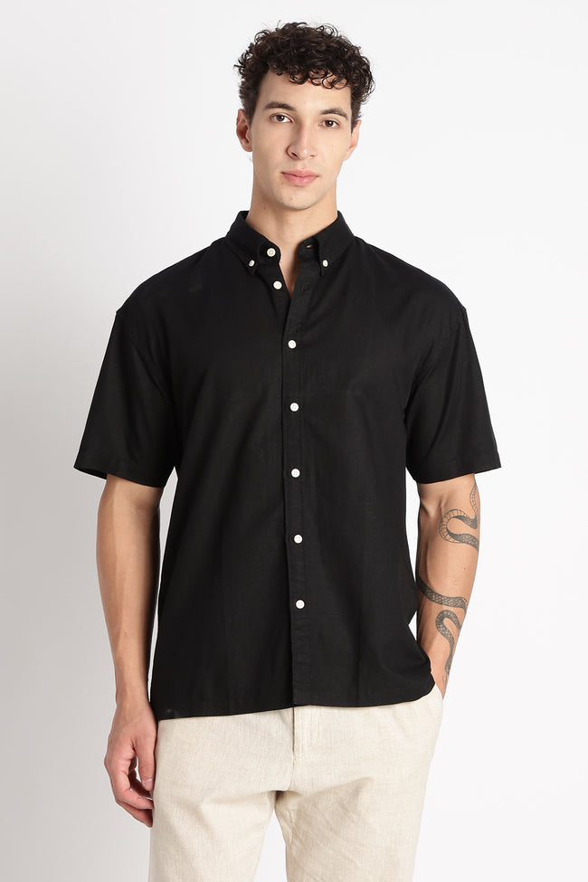 Men Breathable Cotton Linen Shirt