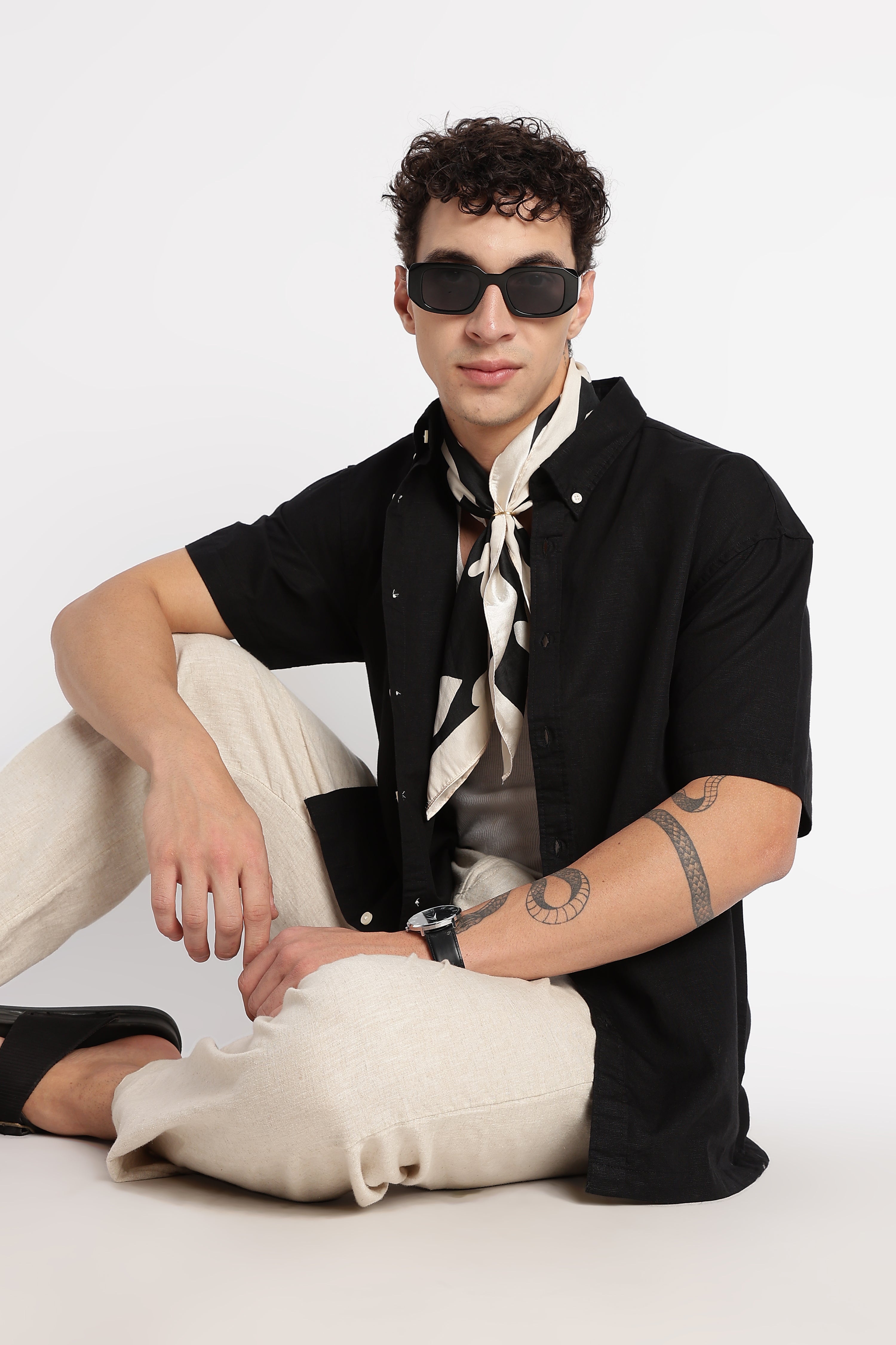 Men Breathable Cotton Linen Shirt