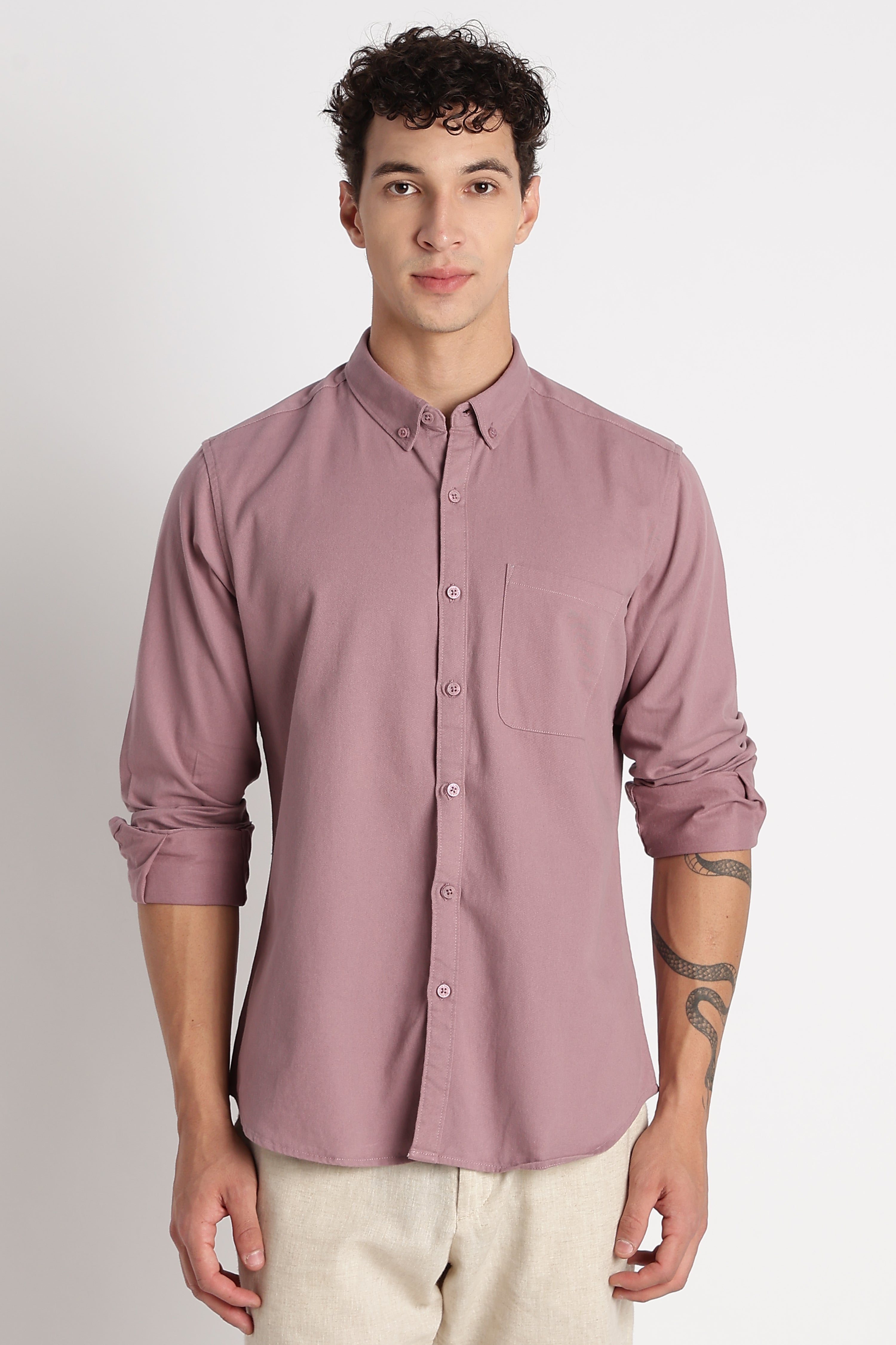 Men Cotton Essentials Solid Shirt