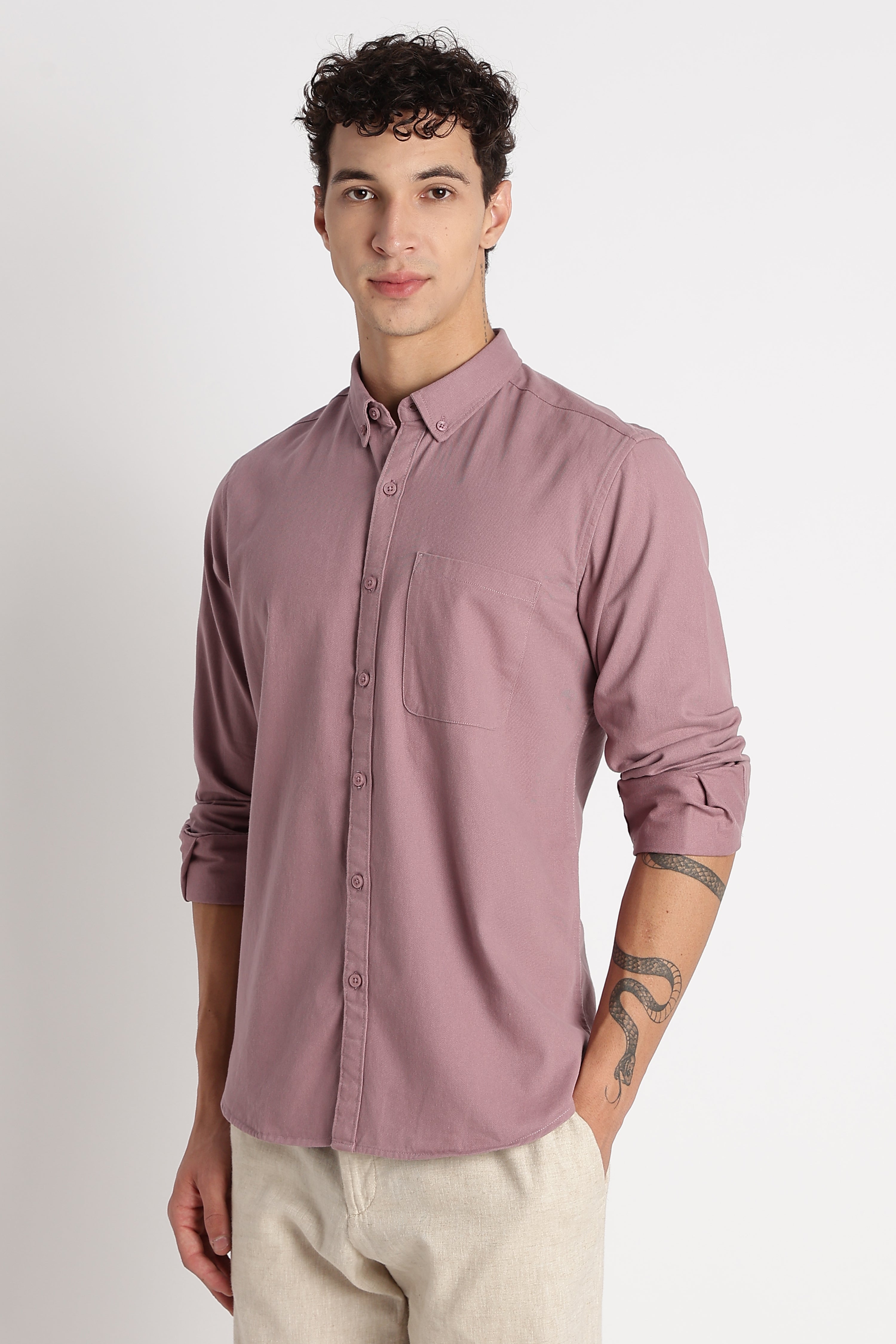 Men Cotton Essentials Solid Shirt