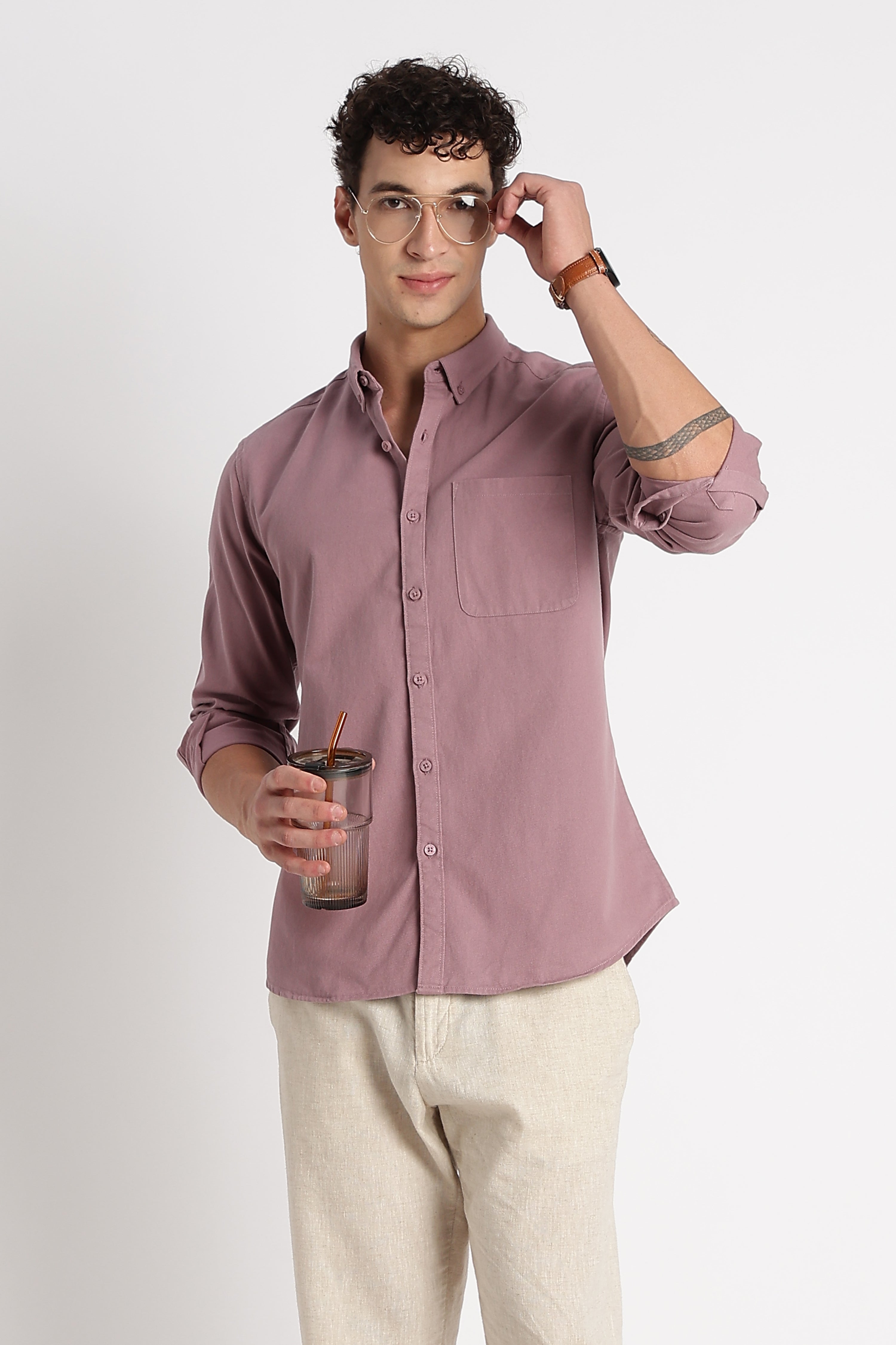 Men Cotton Essentials Solid Shirt