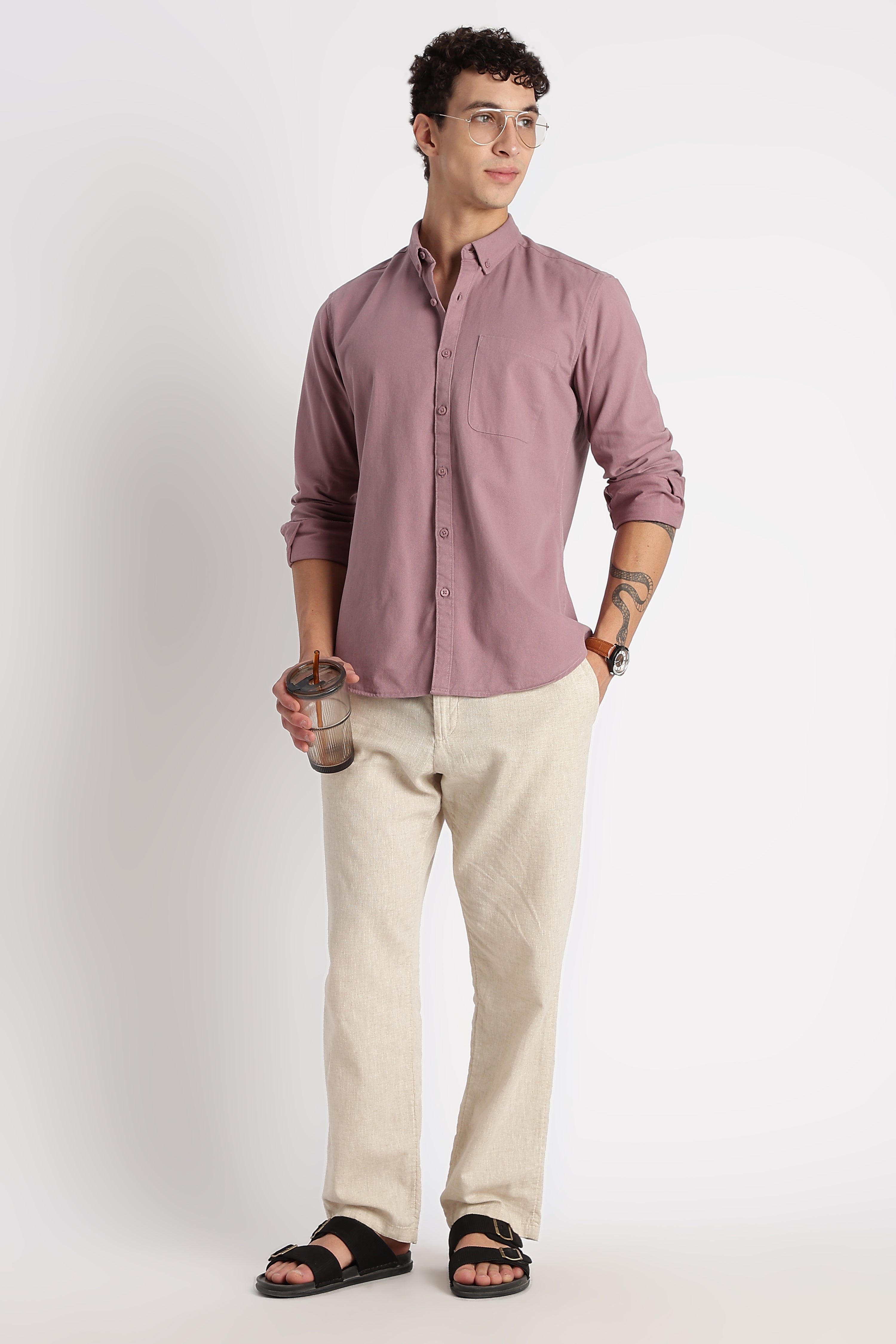 Men Cotton Essentials Solid Shirt