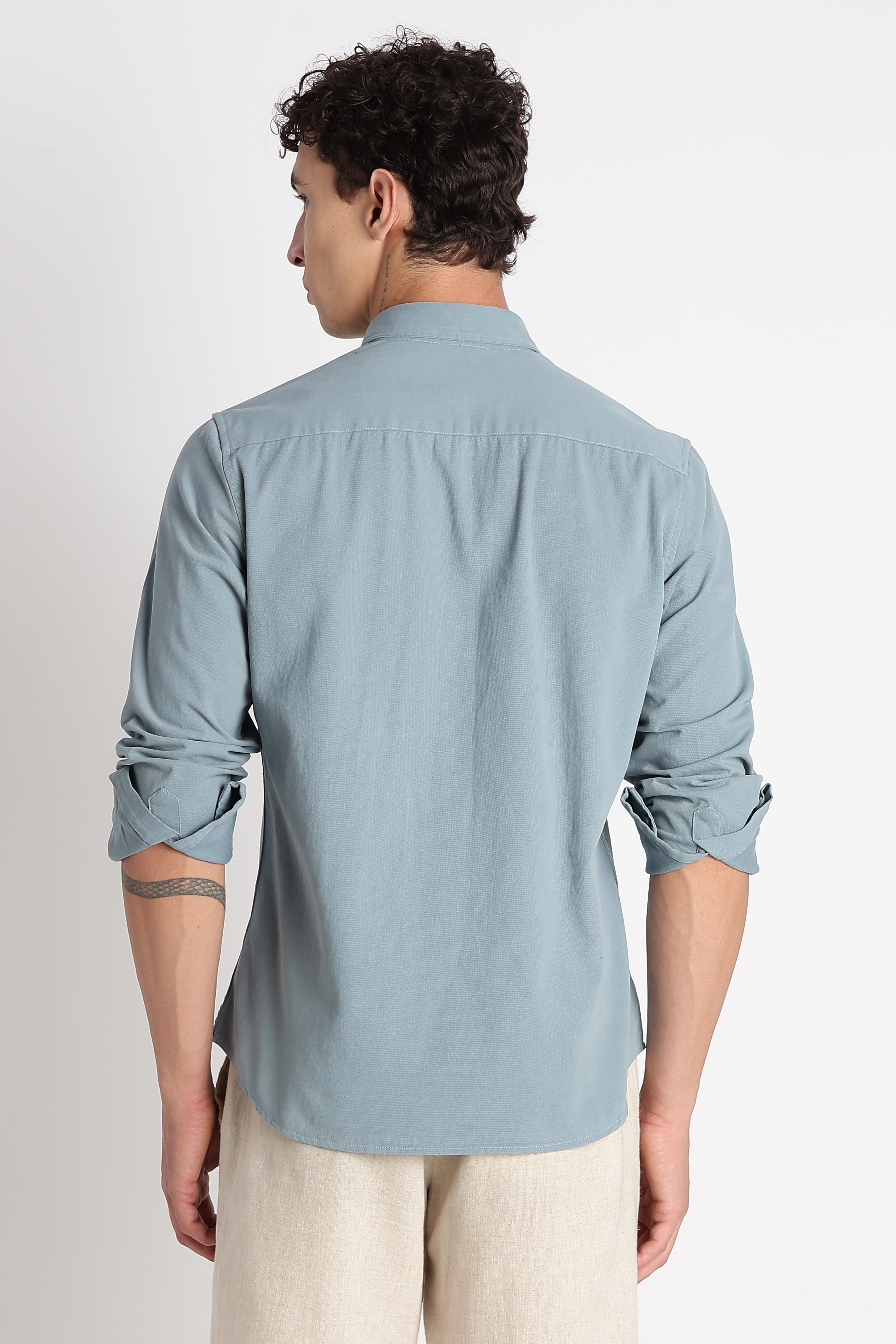 Men Cotton Essentials Solid Shirt