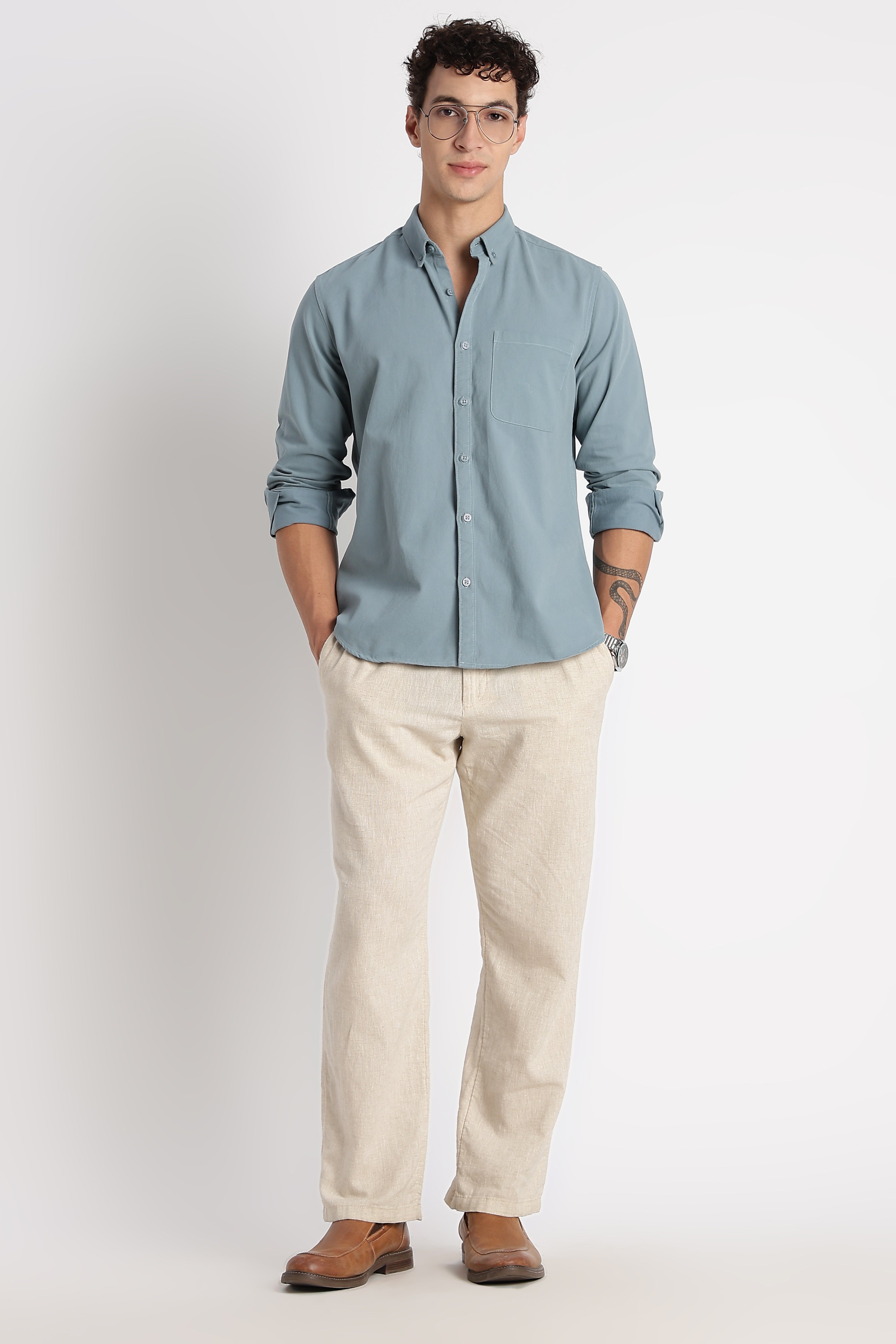 Men Cotton Essentials Solid Shirt