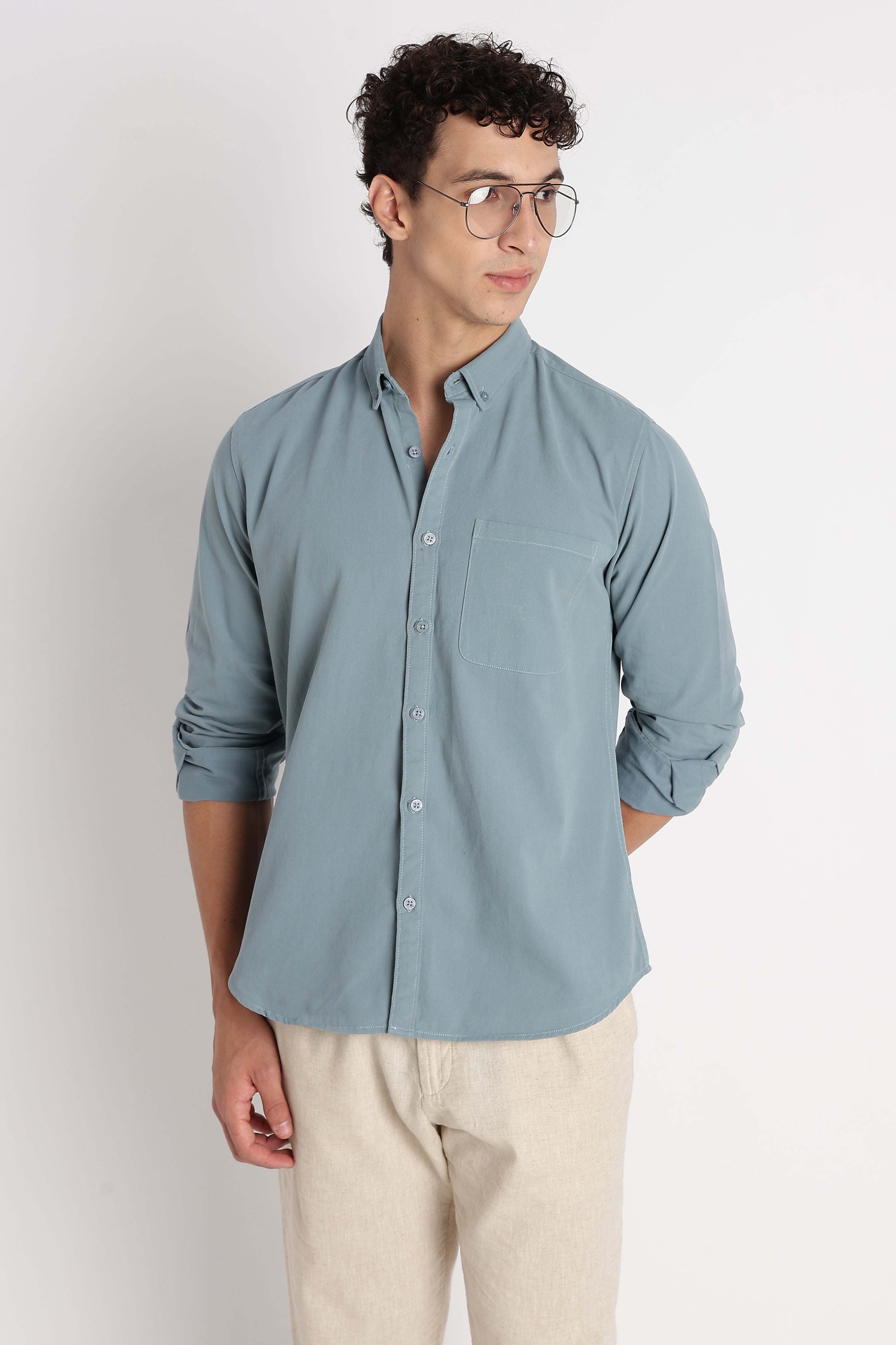 Men Cotton Essentials Solid Shirt